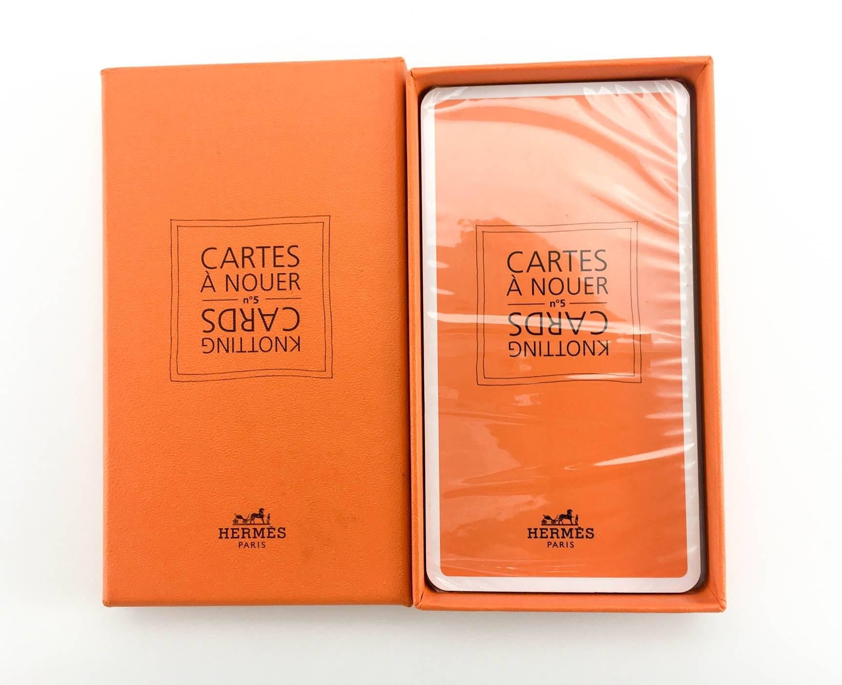 Hermes Scarf Cartes A Nouer / Knotting Cards. An unopened set of cards by Hermes teaching different ways to wear their iconic scarves. These cards are not sold by Hermes anymore, which makes them highly sought after and collectable. The perfect gift