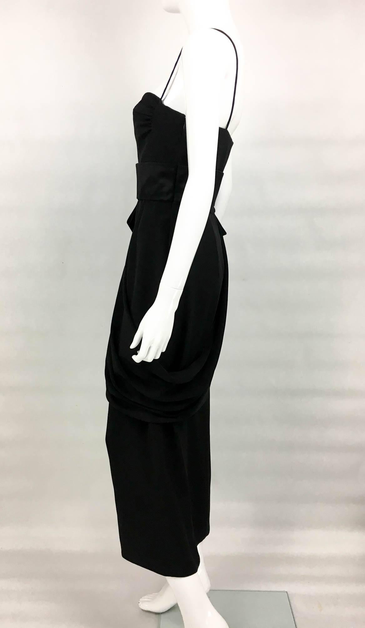 Women's Valentino Silk-Blend Black Evening Dress With Buckle Details - 21st Century