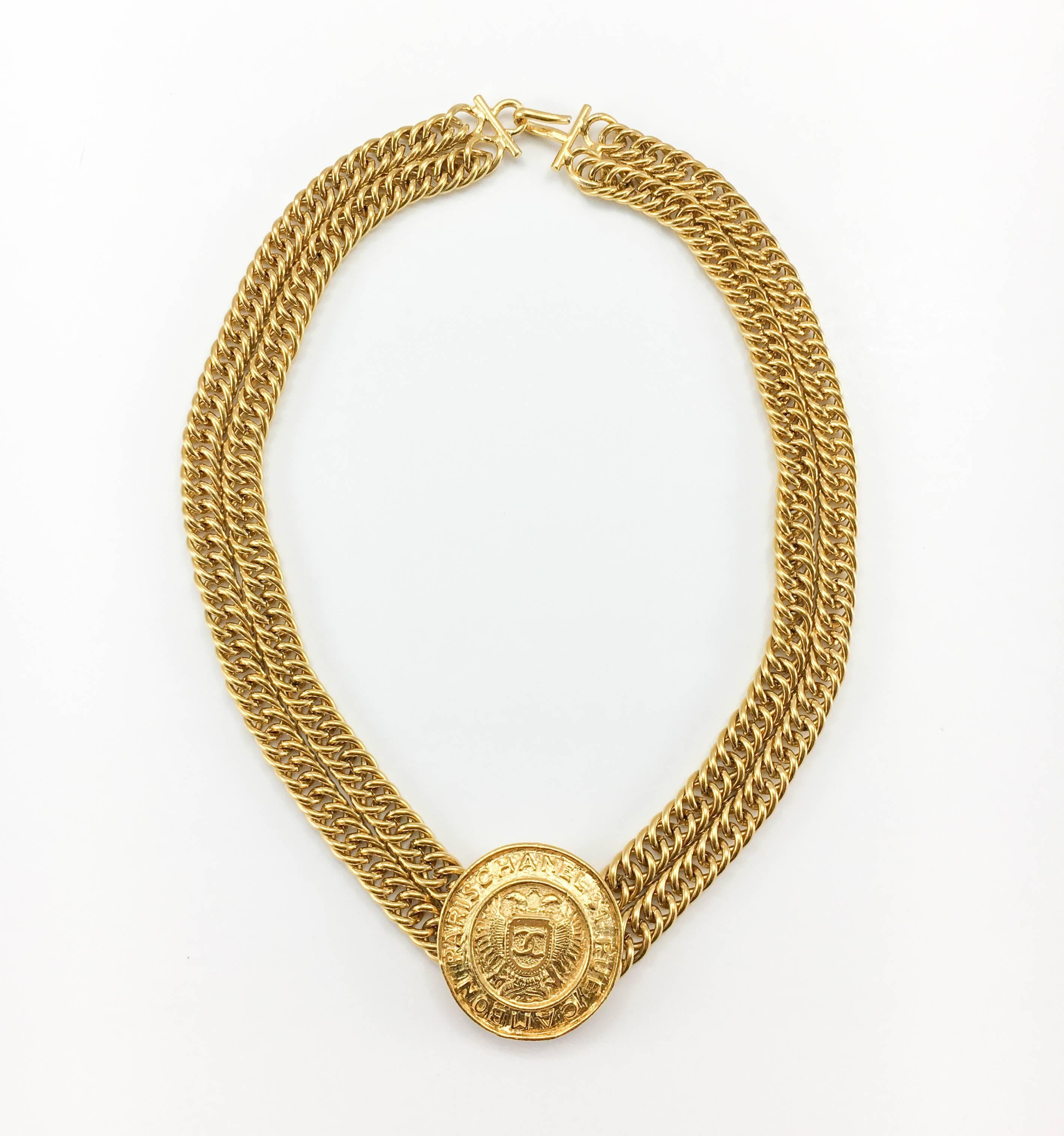 Chanel 'Rue Cambon' Medallion Necklace - Circa 1990 2