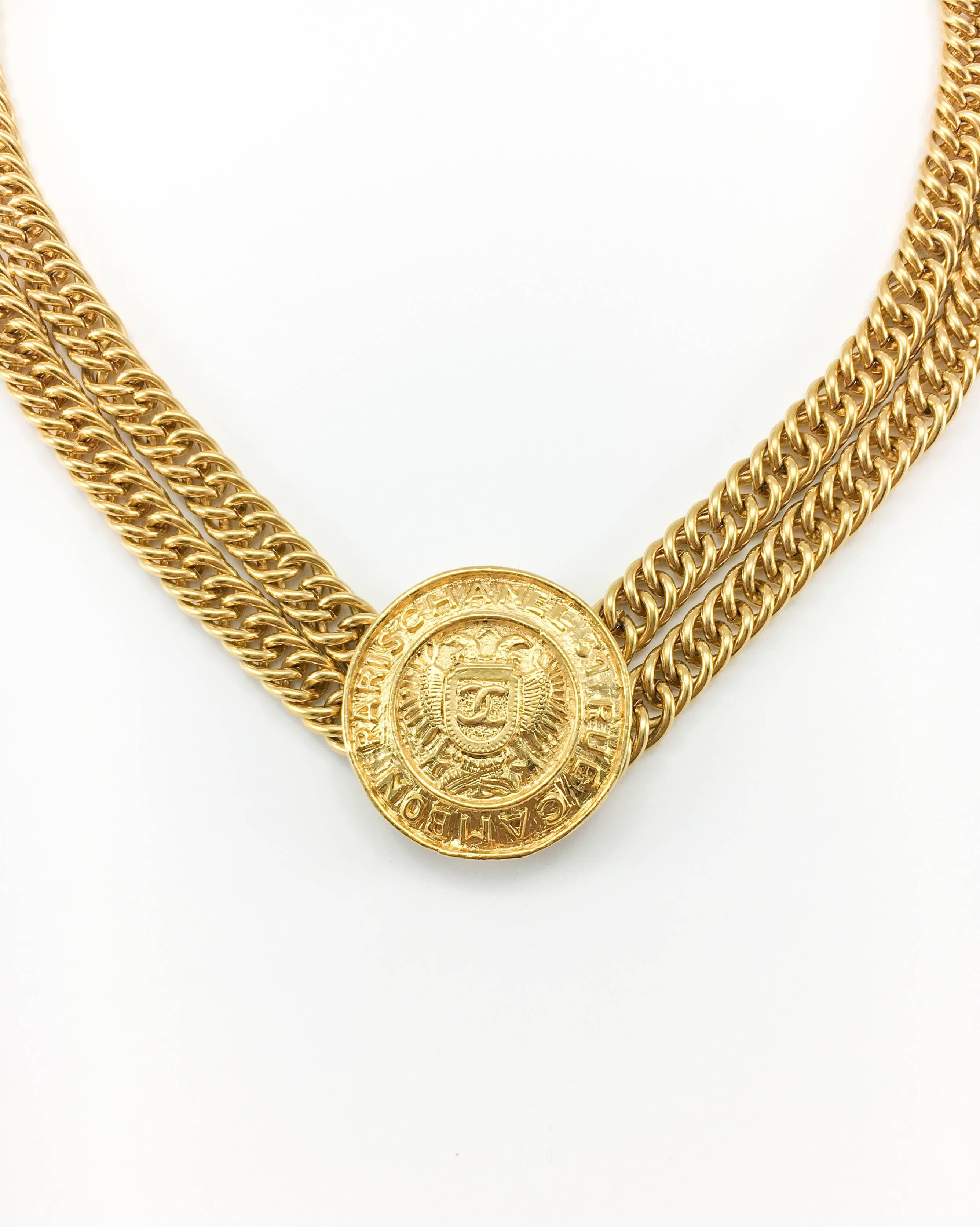 Chanel 'Rue Cambon' Medallion Necklace - Circa 1990 3