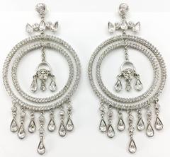 Versace Crystal Embellished Chandelier Earrings with the 'Medusa's Head'