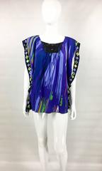 Pucci Embellished Printed Silk Jersey Blouse