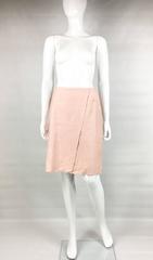 2001 Chanel Pale Pink A-Line Silk Skirt