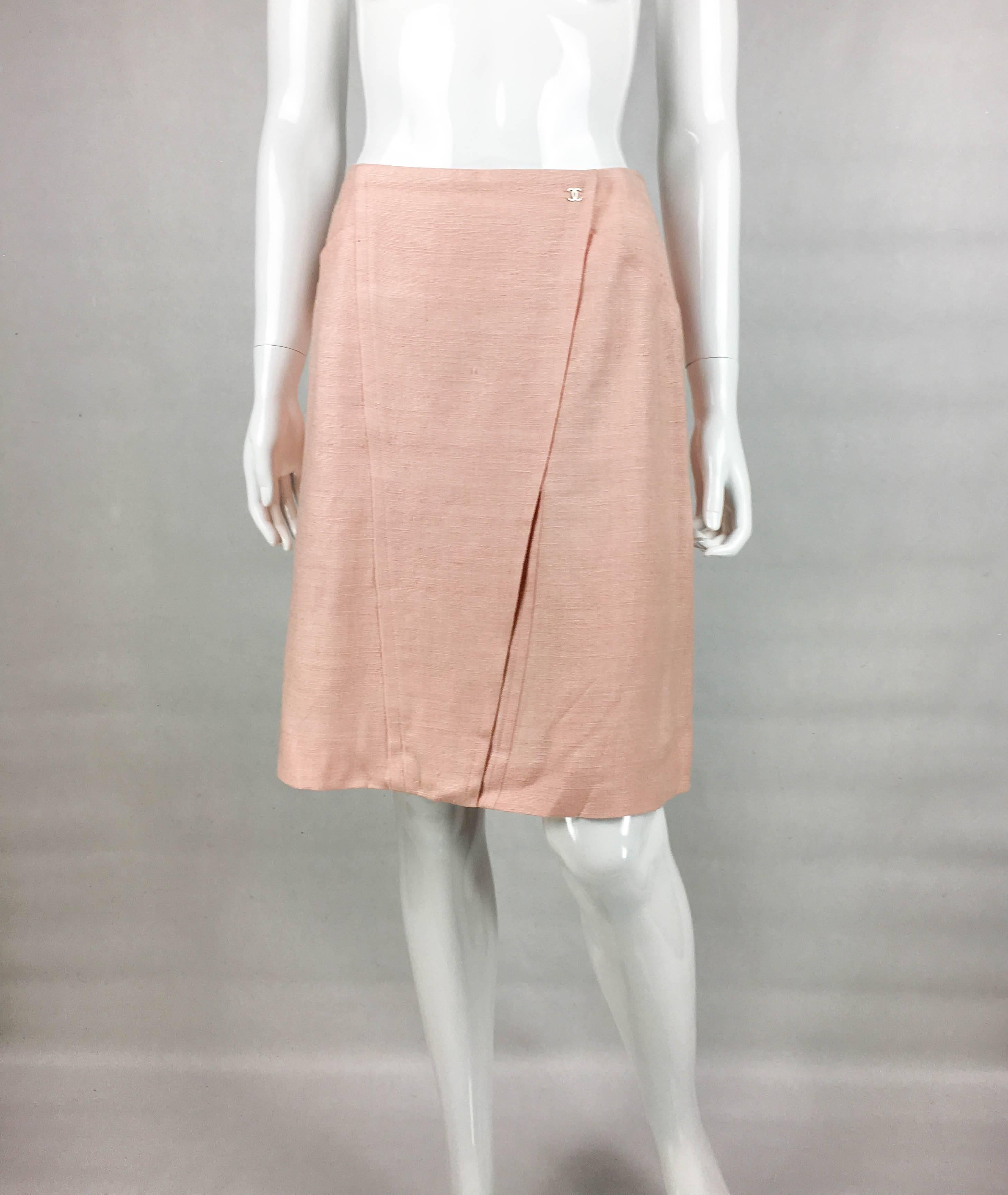 a line silk skirt