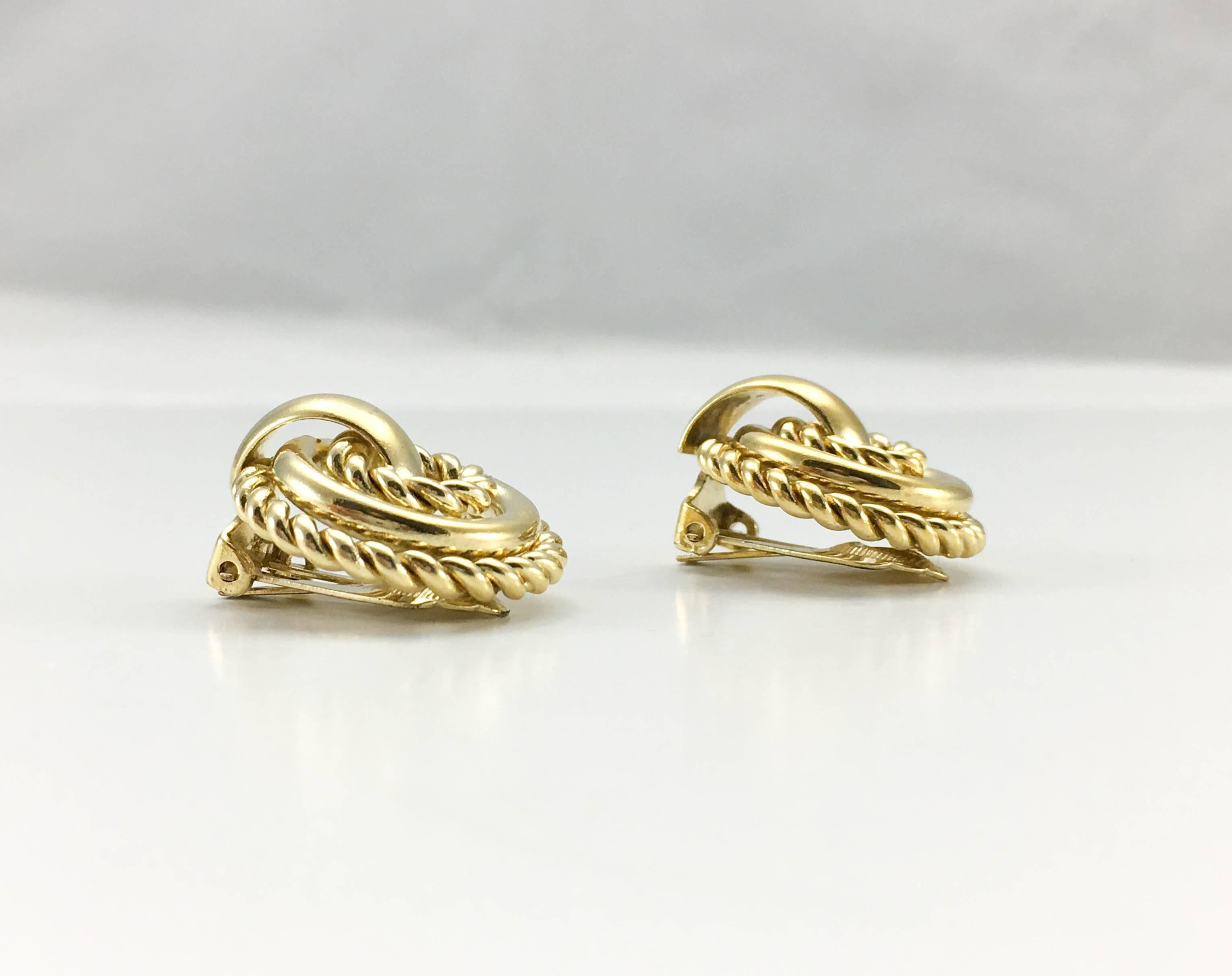 1980s Dior Gold-Tone Round Clip-On Earrings 2