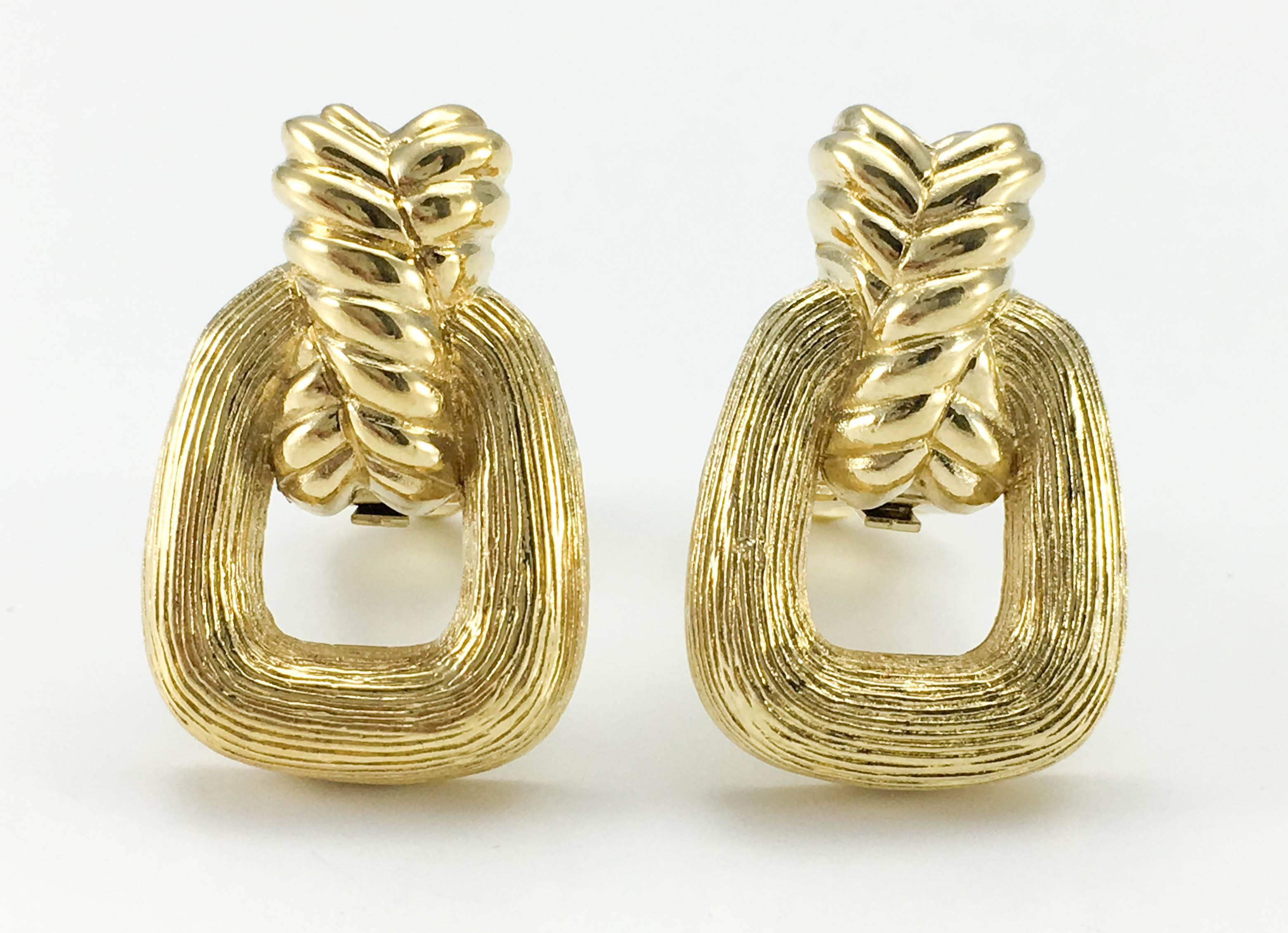 1980s Dior Gold-Tone Clip-On Earrings 1