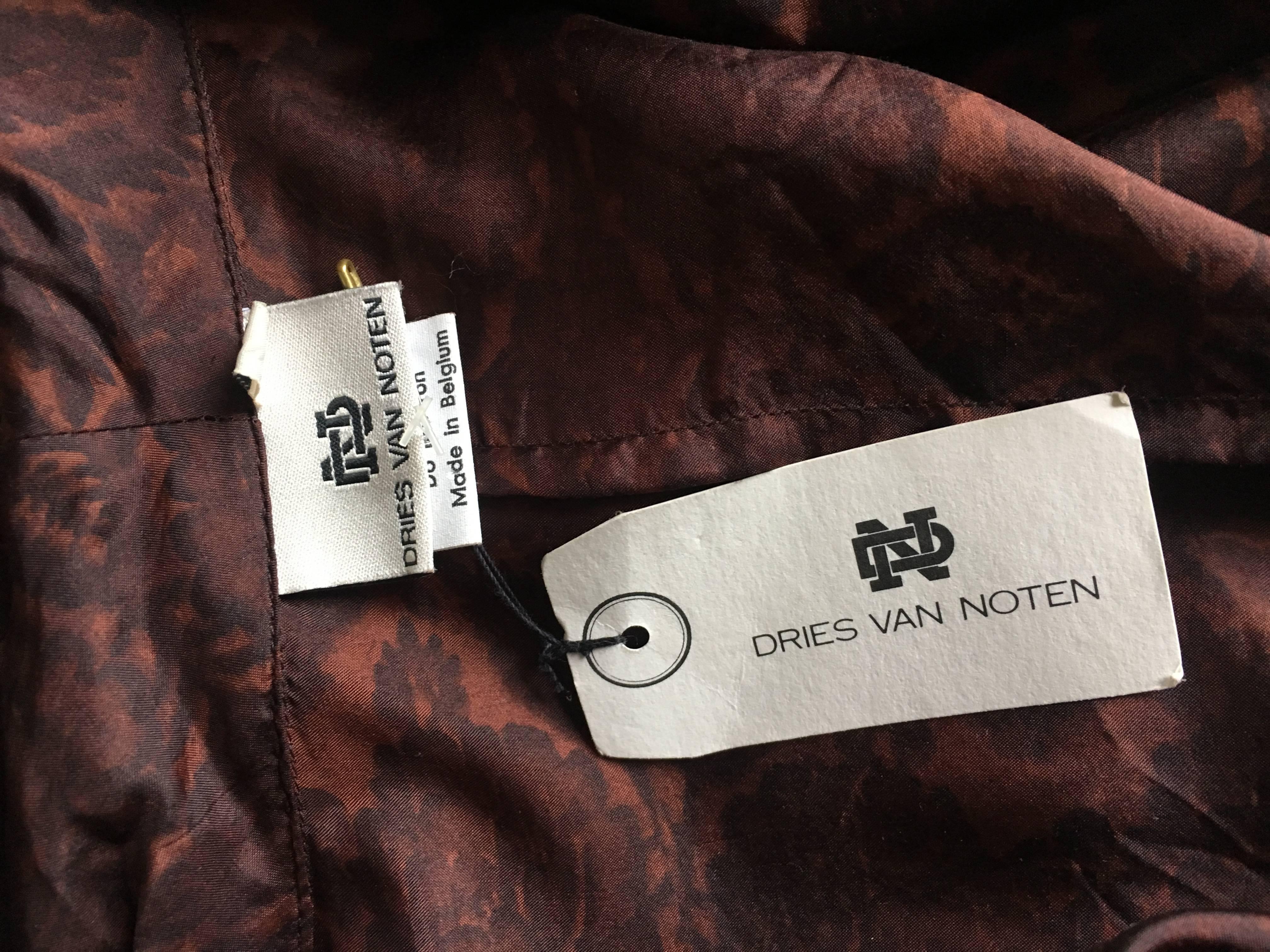 1990s Dries Van Noten Printed Silk Oversized Jacket / Shirt 2