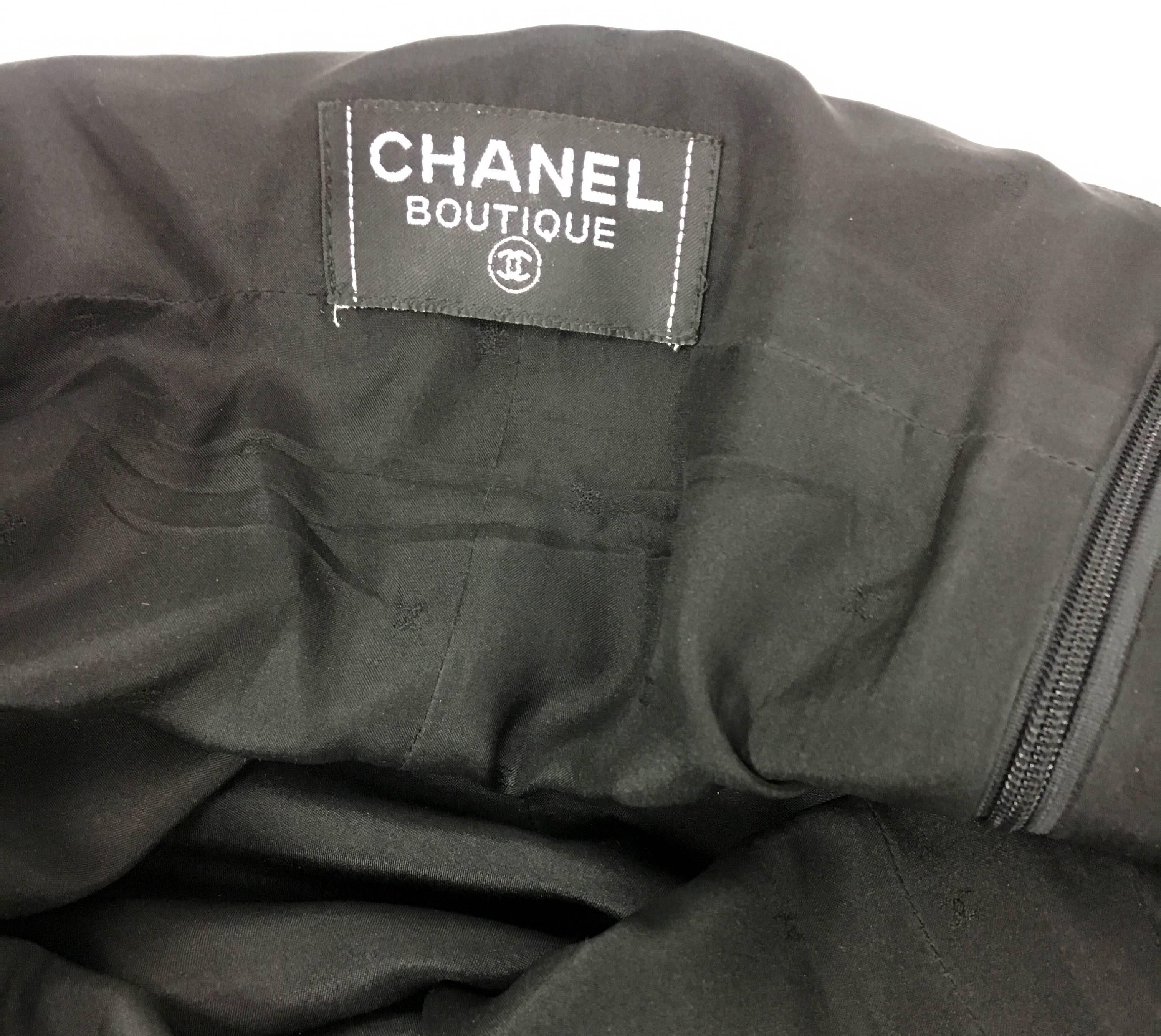 1995 Chanel Dungaree-Style Black Wool Jumpsuit 6