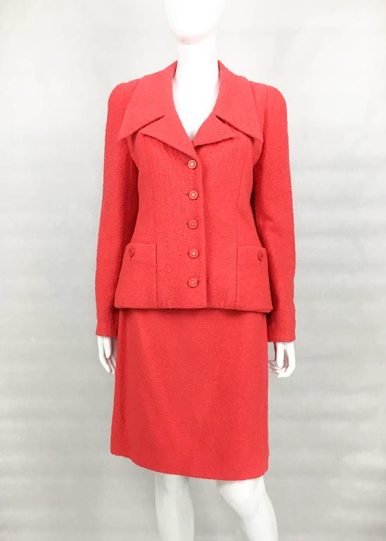 Chanel Pink Wool & Denim Skirt Suit Set 60CHW-139