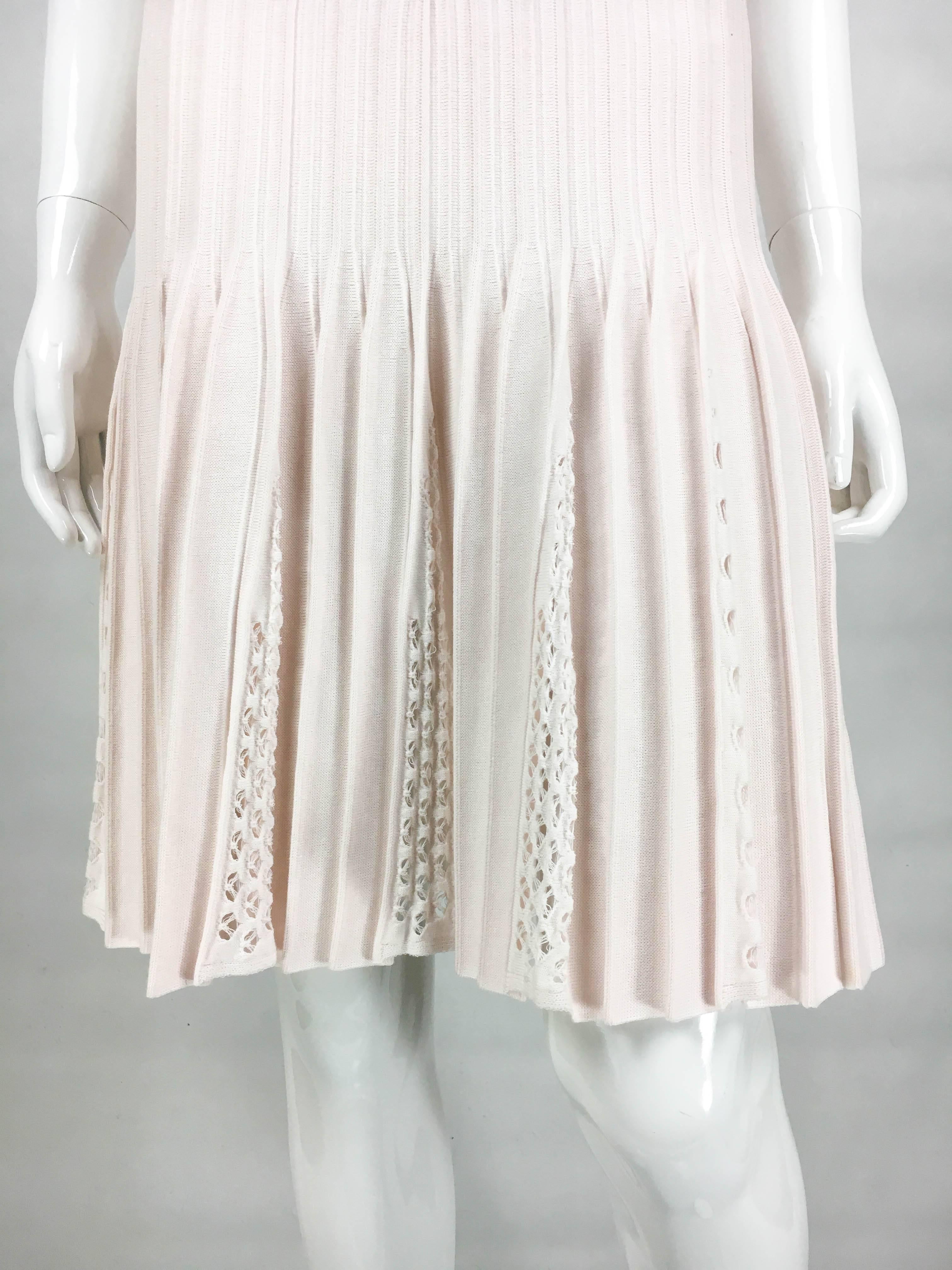 2012 Chanel Pale Pink Summer Dress With Pearl Buttons 2