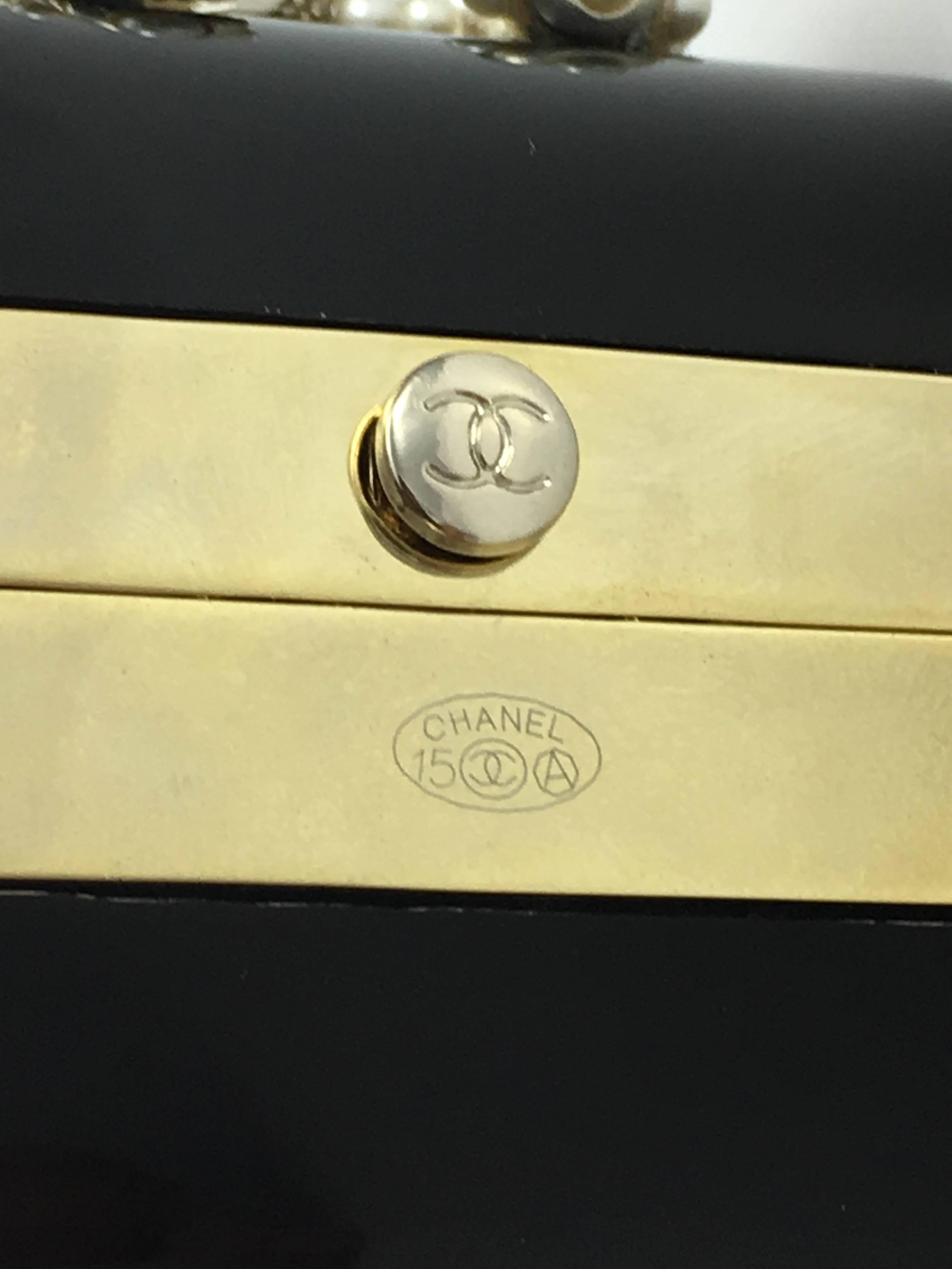 Chanel Baroque-Esque Pearl Logo Bracelet, 2015 For Sale 3