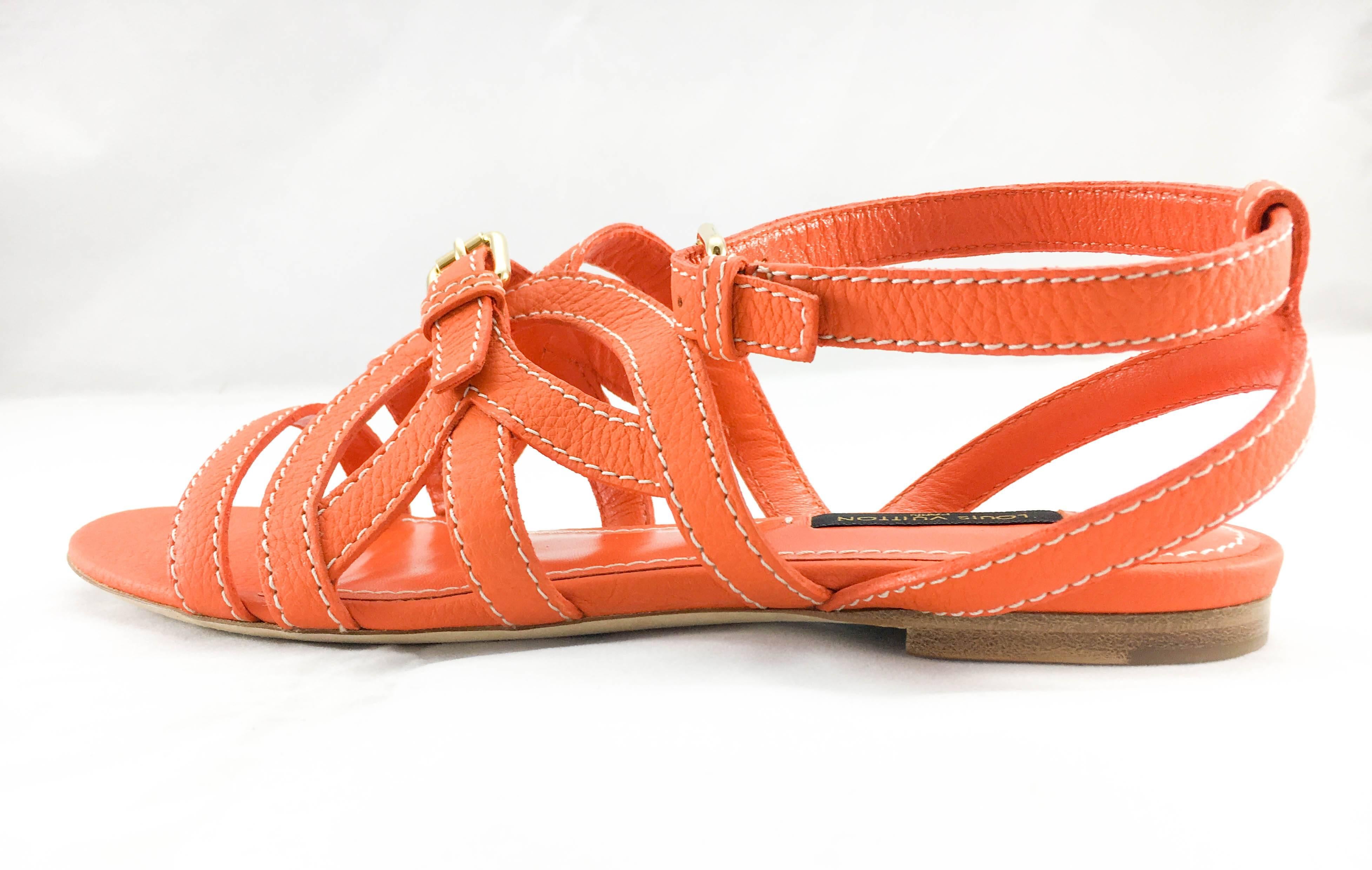 louis vuitton orange sandals