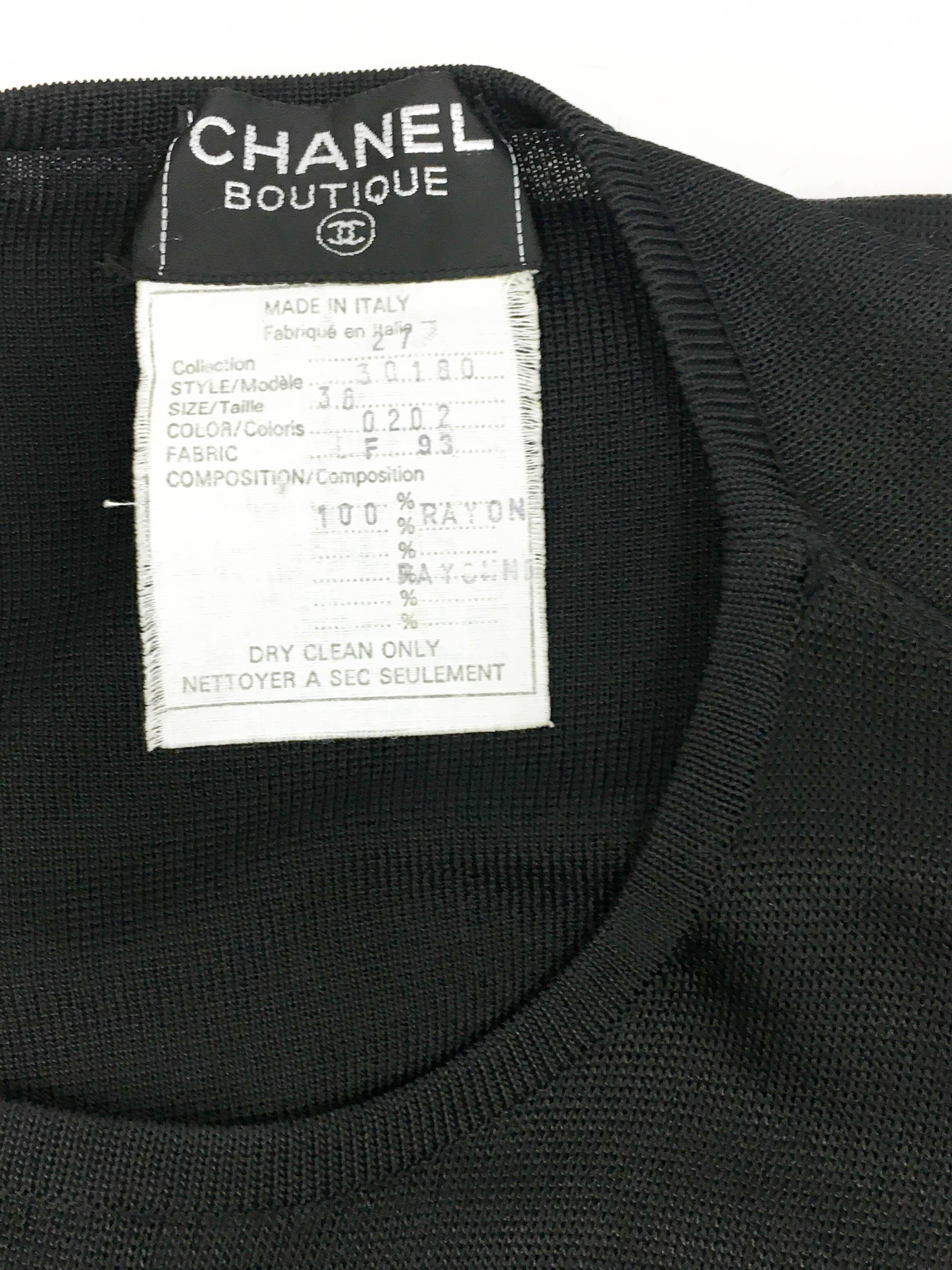 1990s Chanel Black Jumper Dress For Sale 4