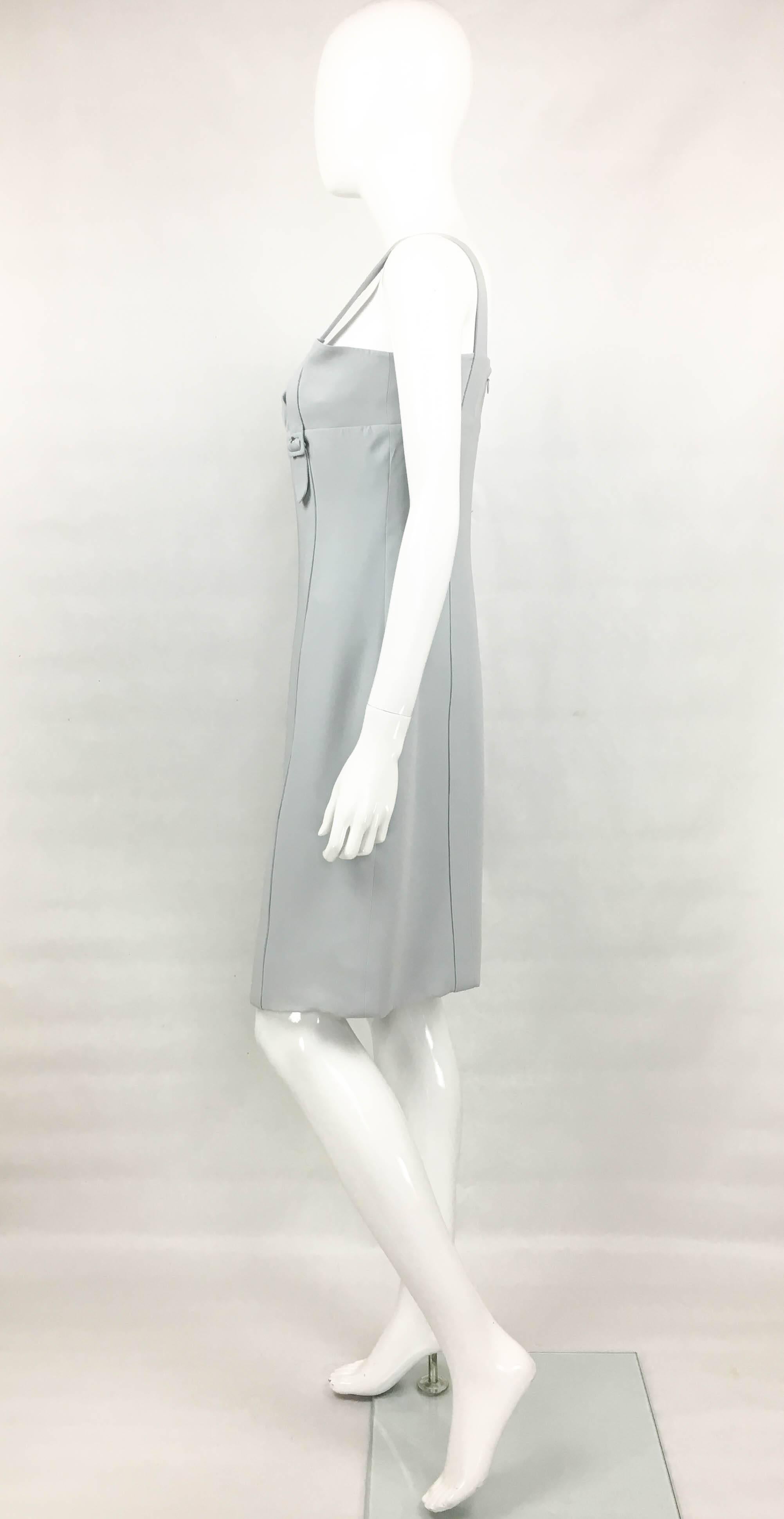 Valentino Pale Blue Silk Dress For Sale 2