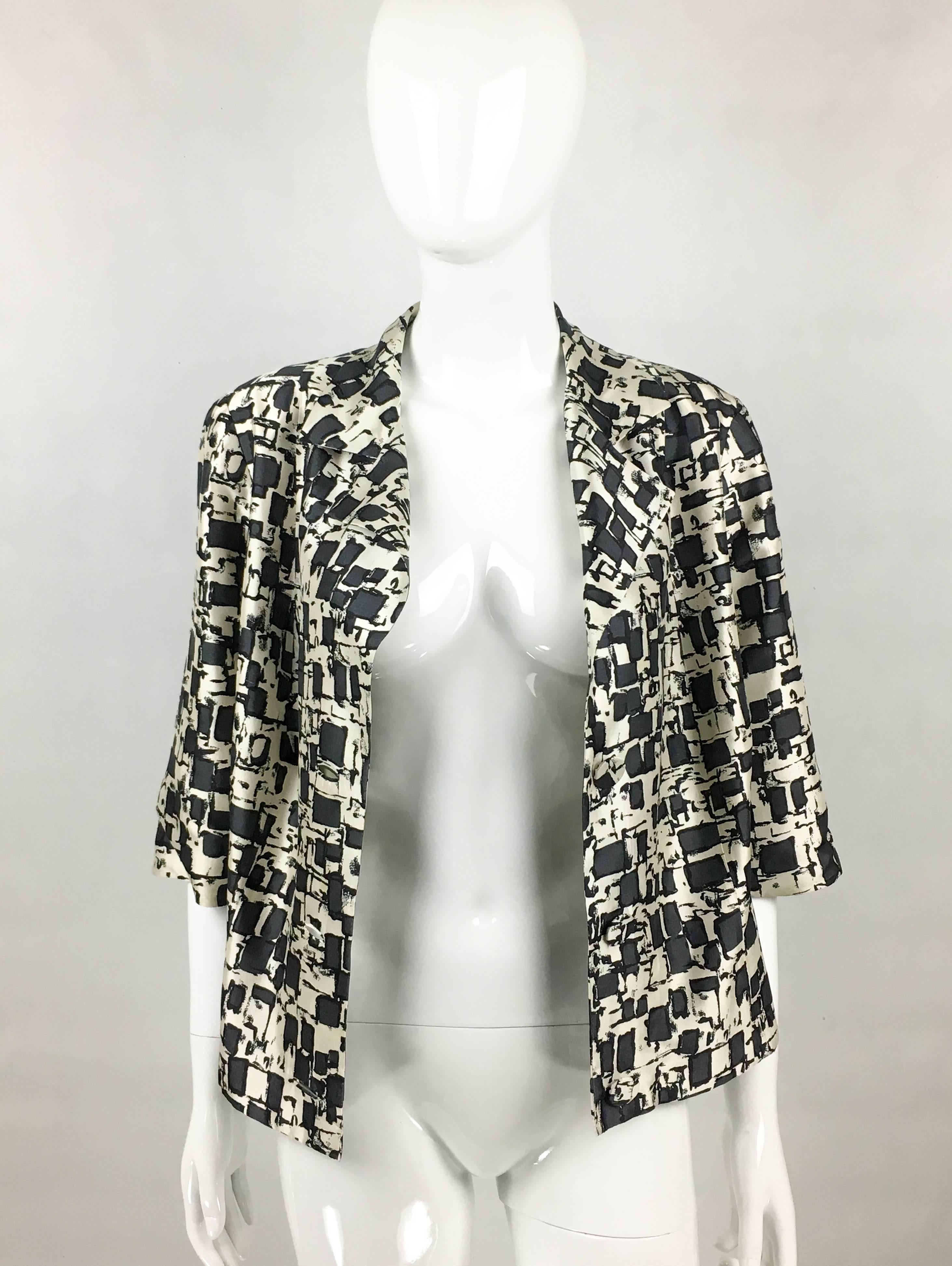 1968 Dior by Marc Bohan Haute Couture Silk Jacket In Excellent Condition In London, Chelsea