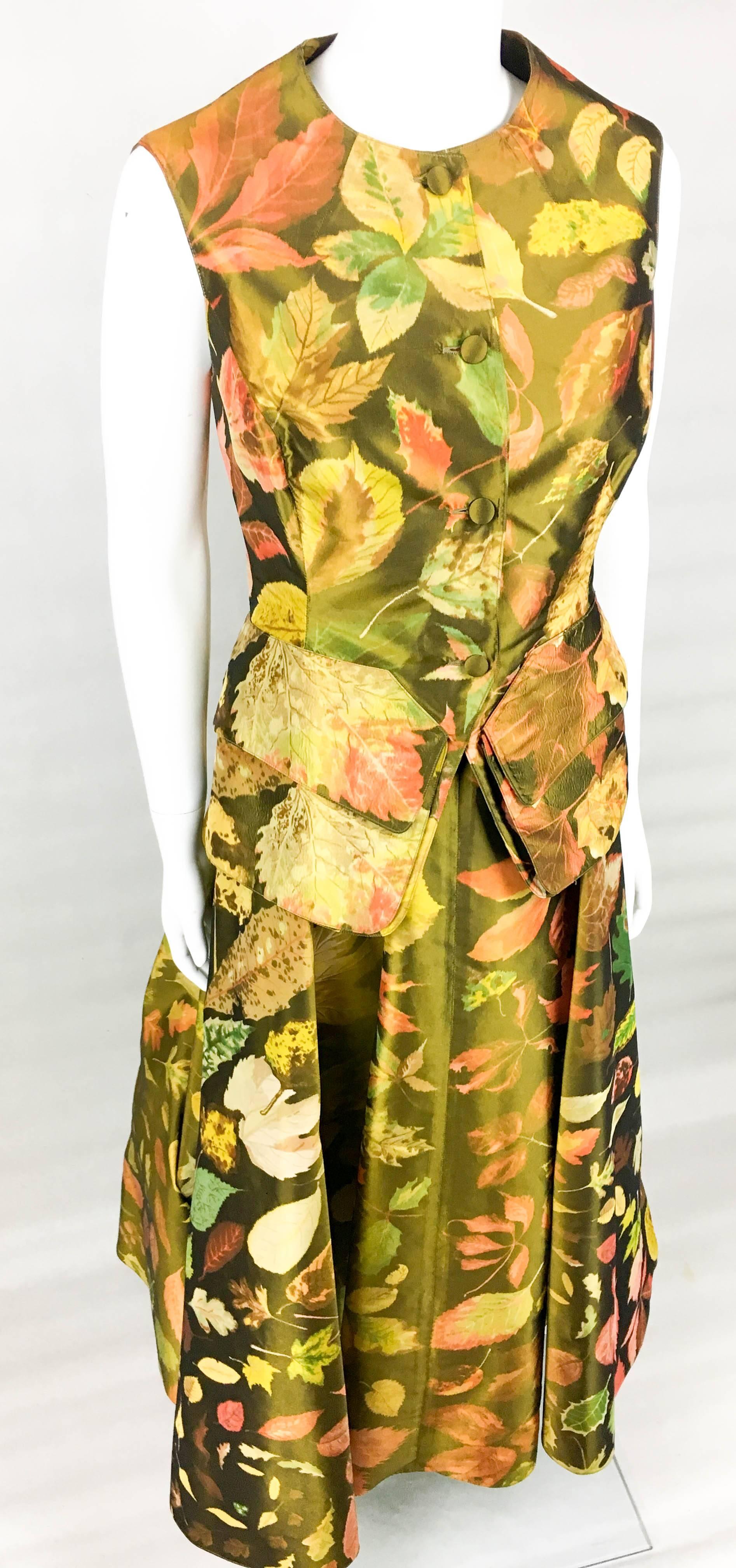 Women's Hermes Printed Silk Coat, Waistcoat and Maxi Skirt Ensemble For Sale