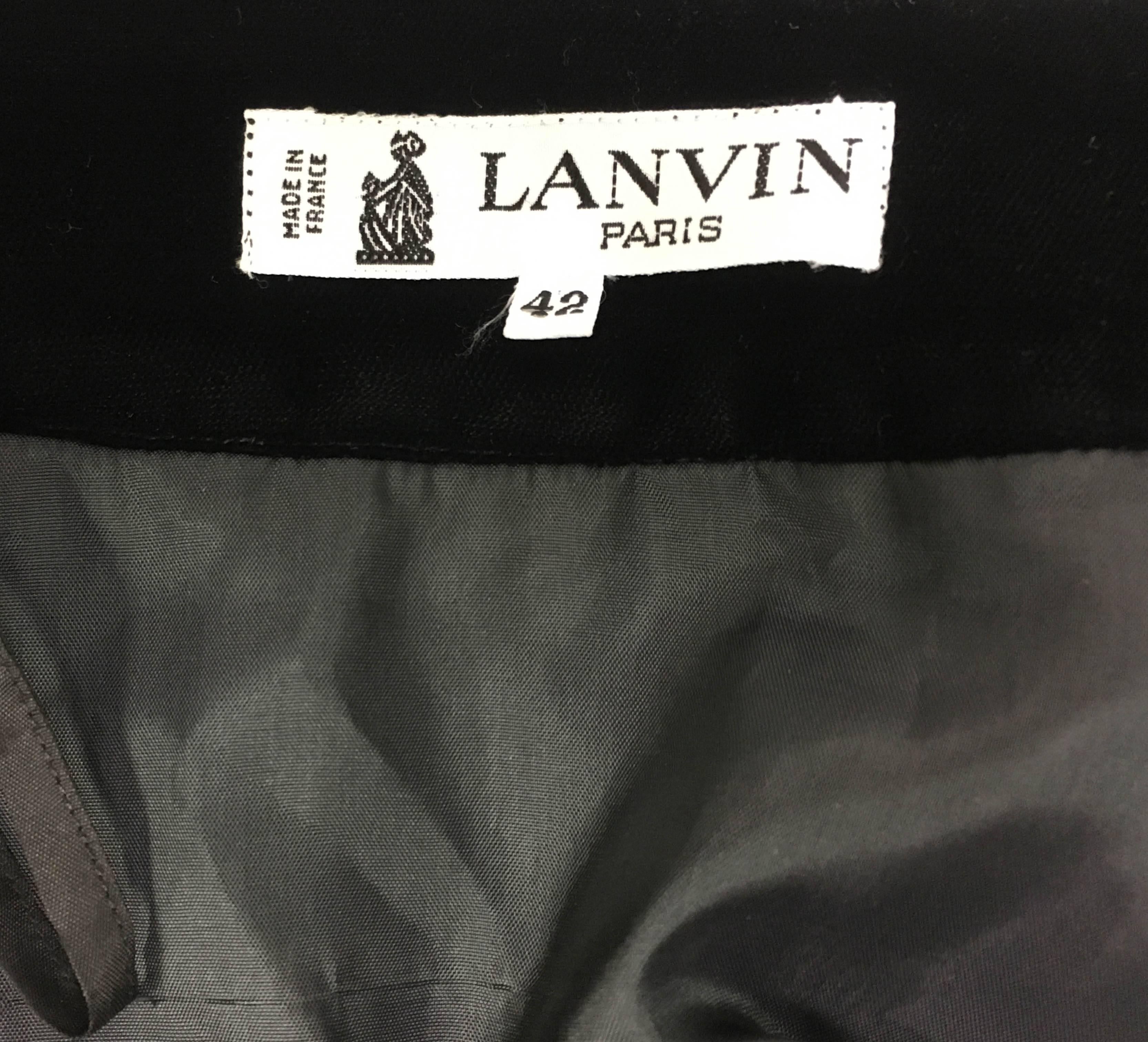 1990s Lanvin Black Velvet Bolero Jacket 5