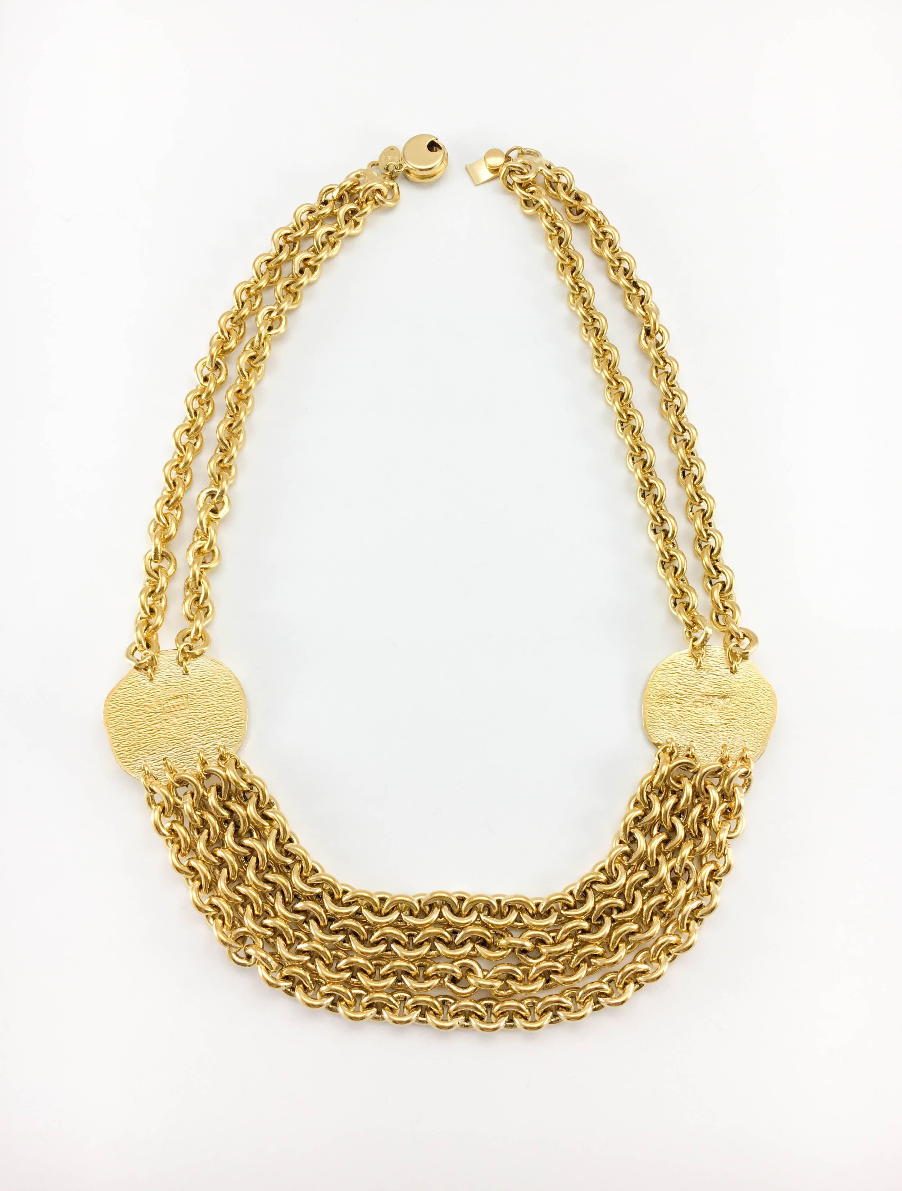 1984 Chanel Centaur Medallion Chain Necklace For Sale 1