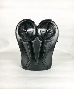 1998 Jean Paul Gaultier Black Leather Bustier Backpack