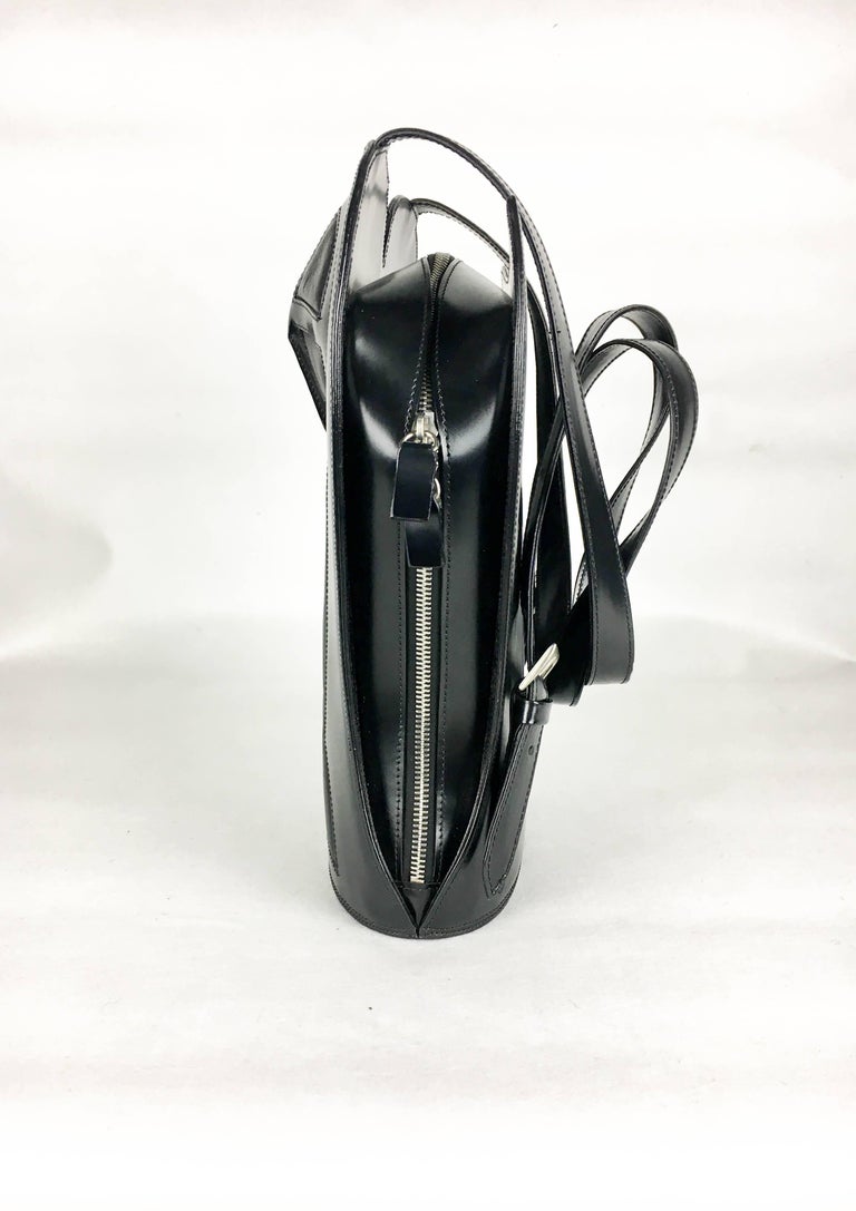 1998 Jean Paul Gaultier Black Leather Bustier Backpack For Sale at 1stDibs