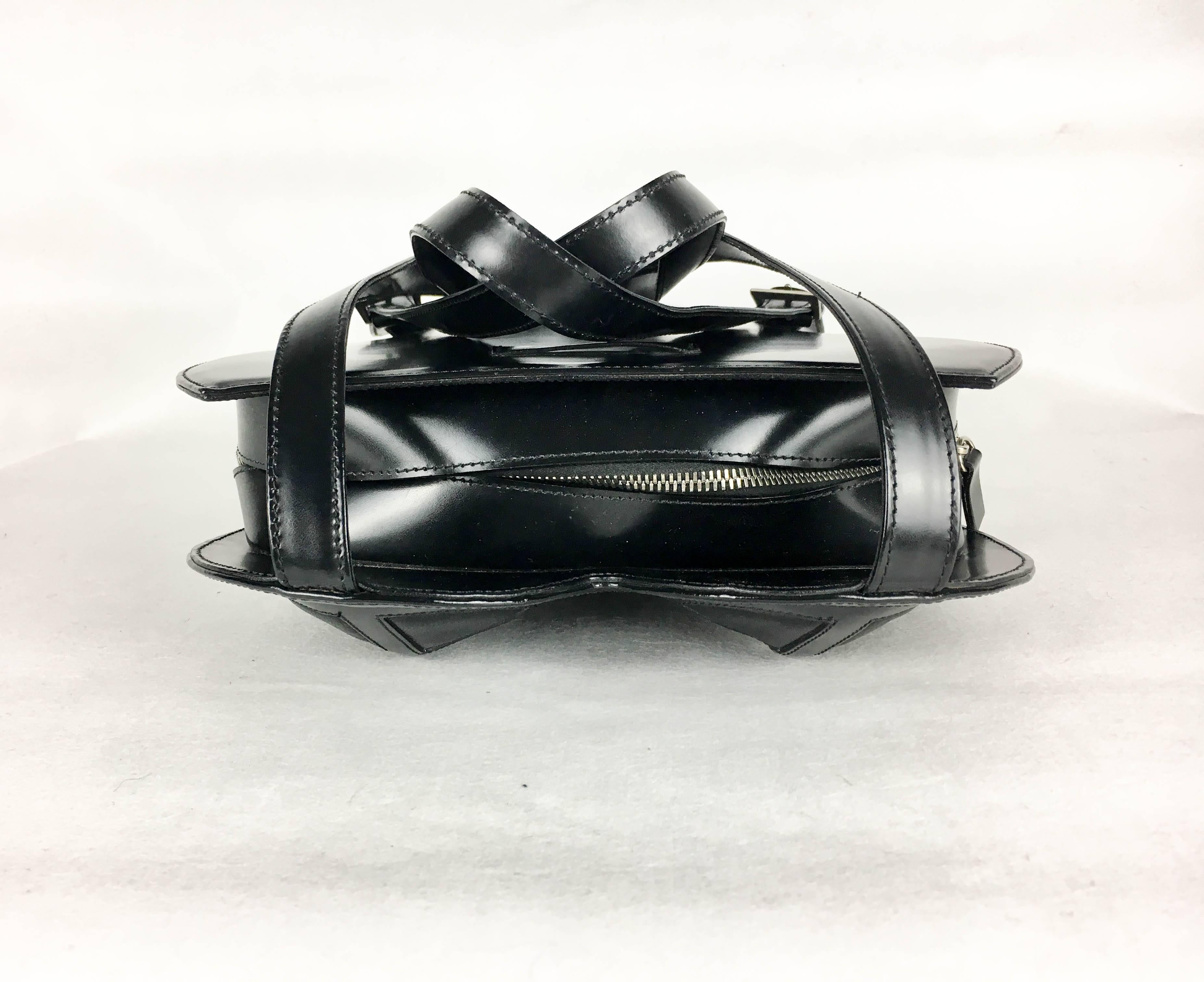 1998 Jean Paul Gaultier Black Leather Bustier Backpack For Sale 2
