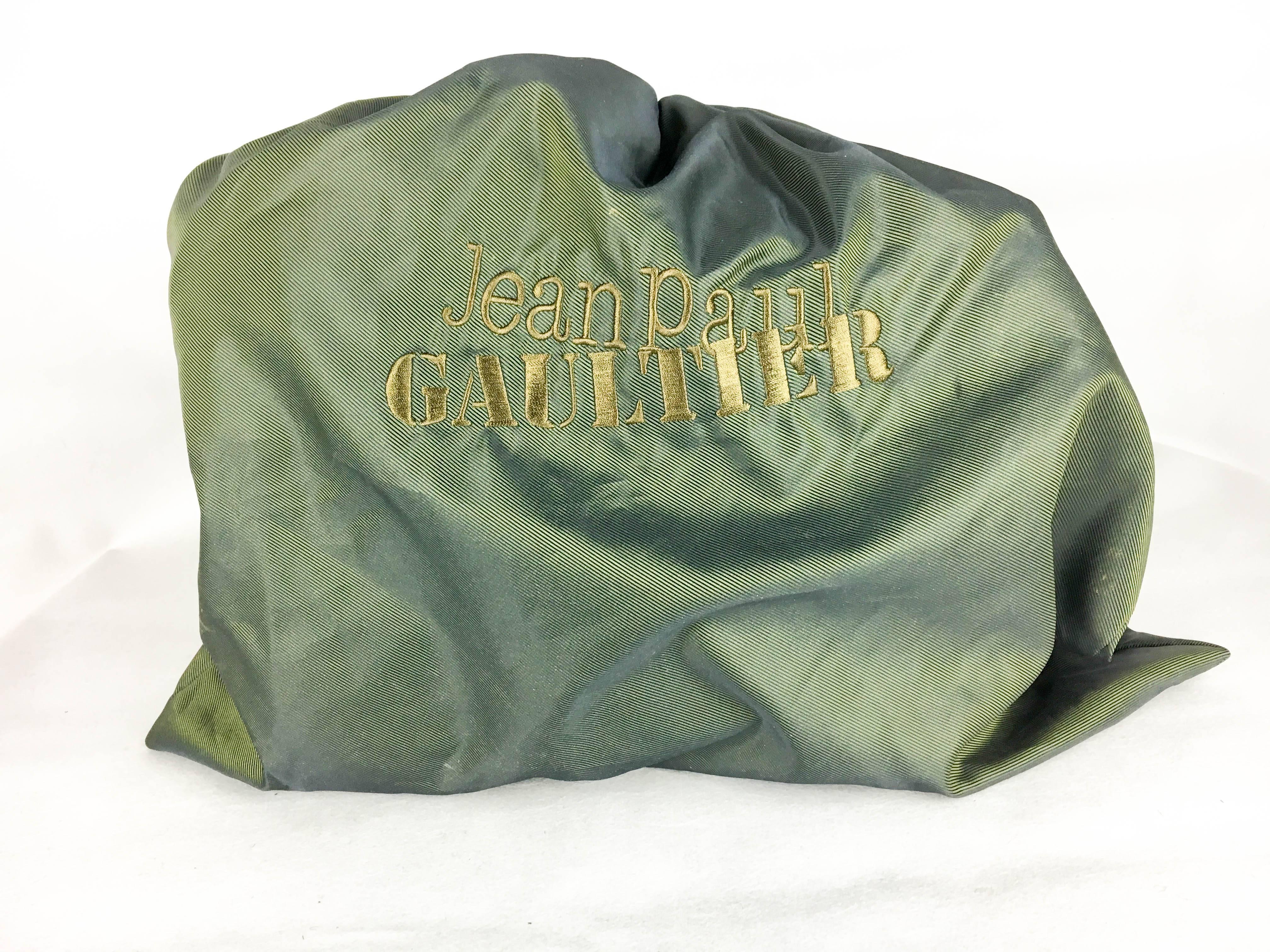 1998 Jean Paul Gaultier Black Leather Bustier Backpack For Sale 6