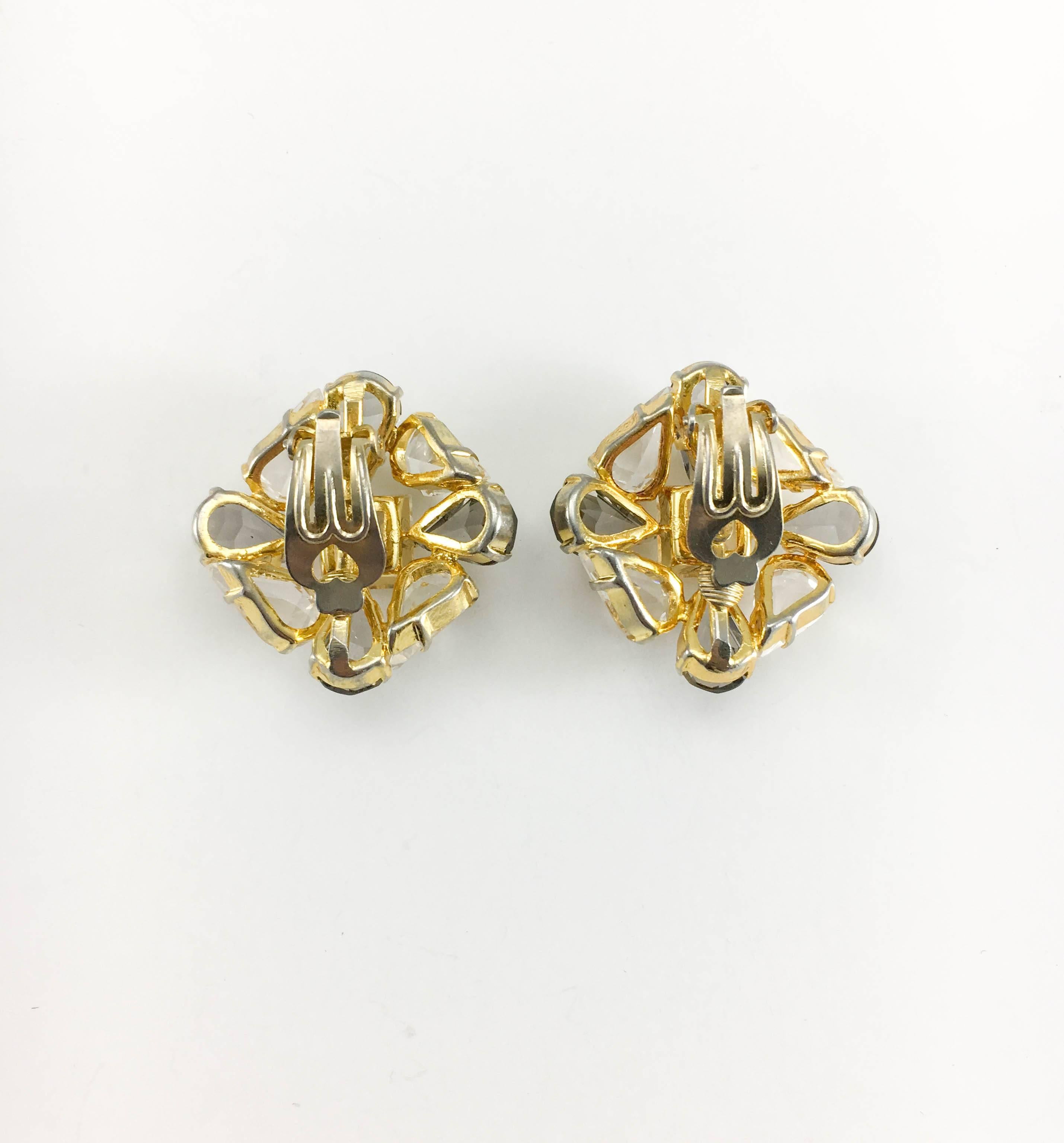 Dior Crystal Adorned Earrings, 1962  3