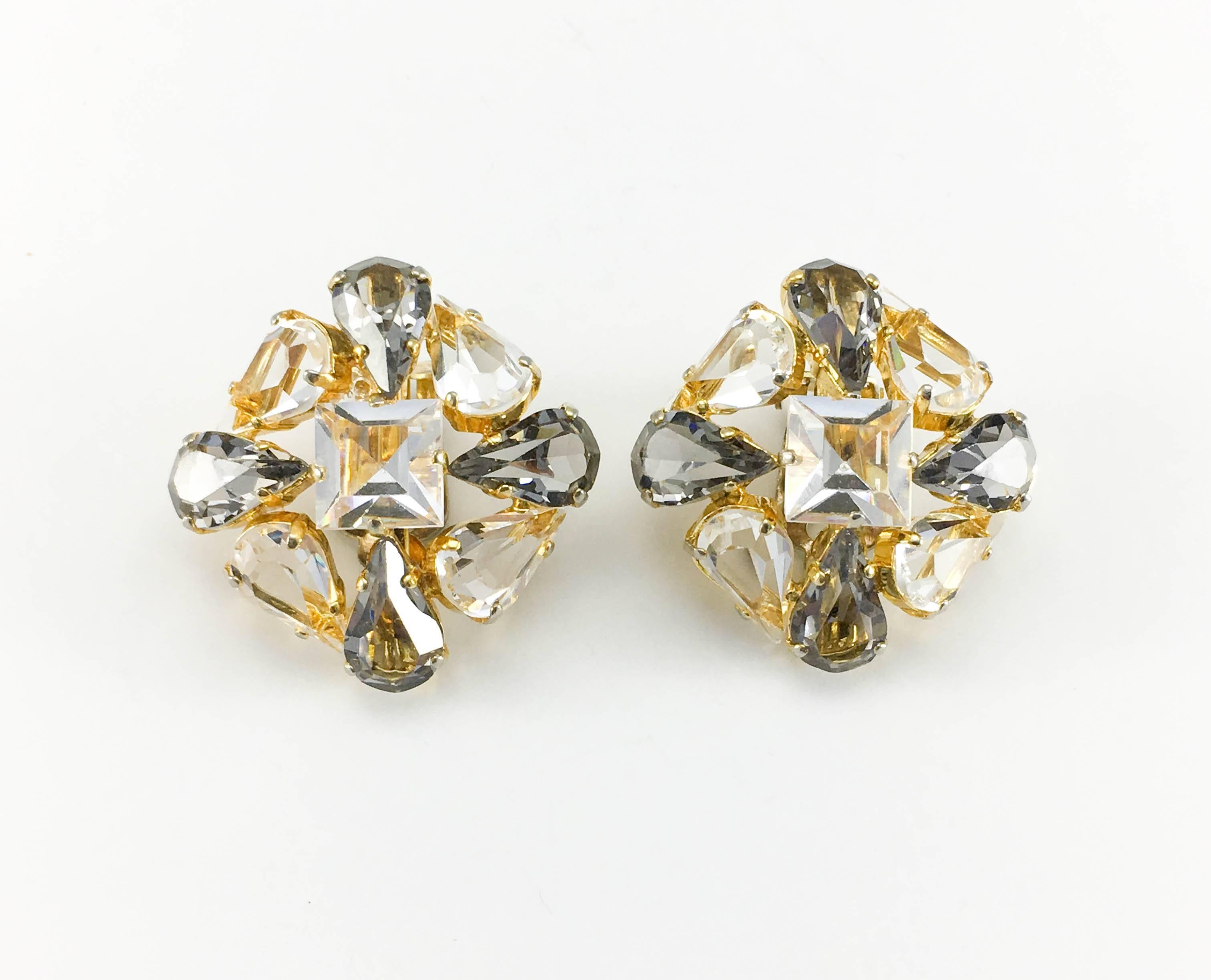 Women's Dior Crystal Adorned Earrings, 1962 