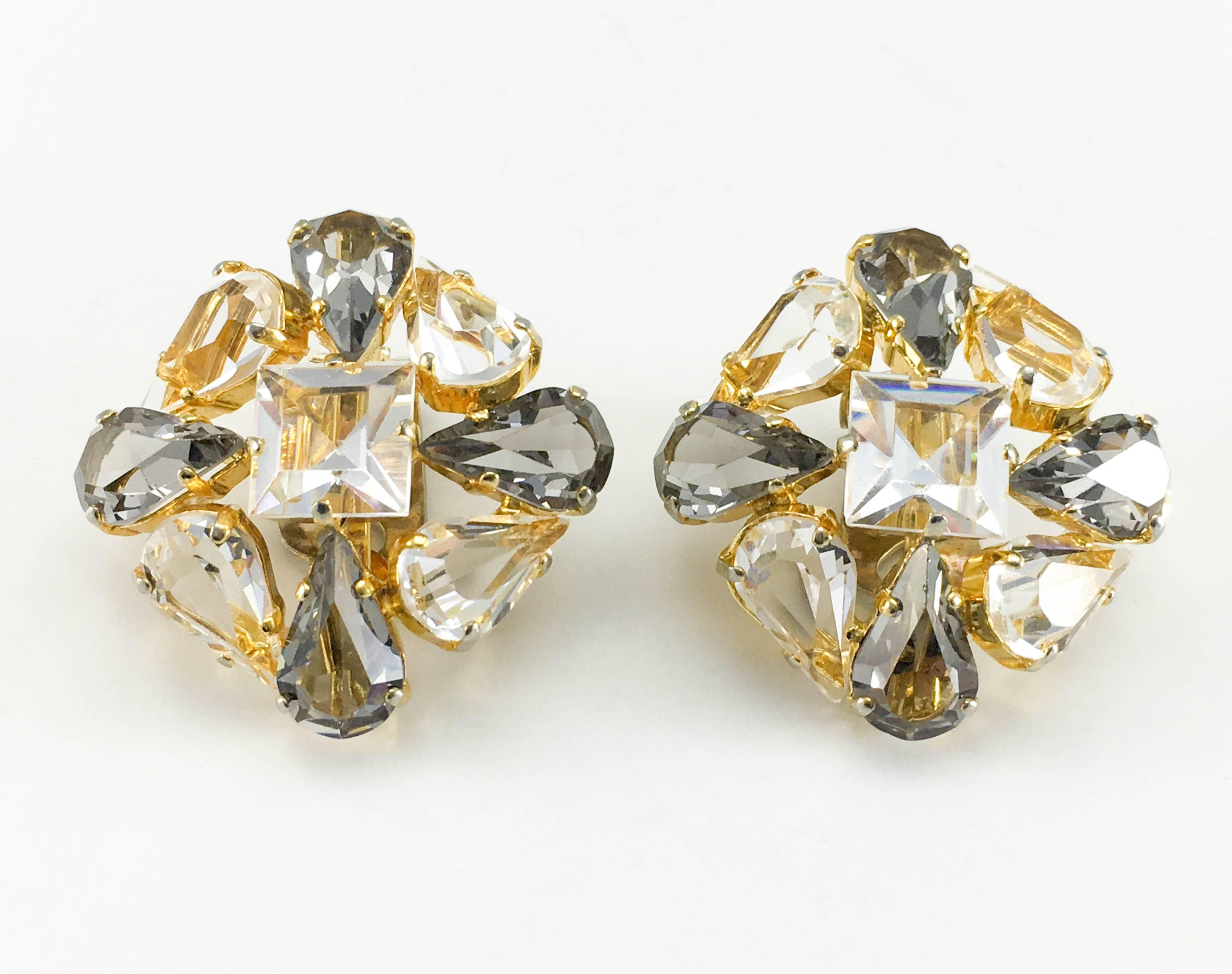 Dior Crystal Adorned Earrings, 1962  1