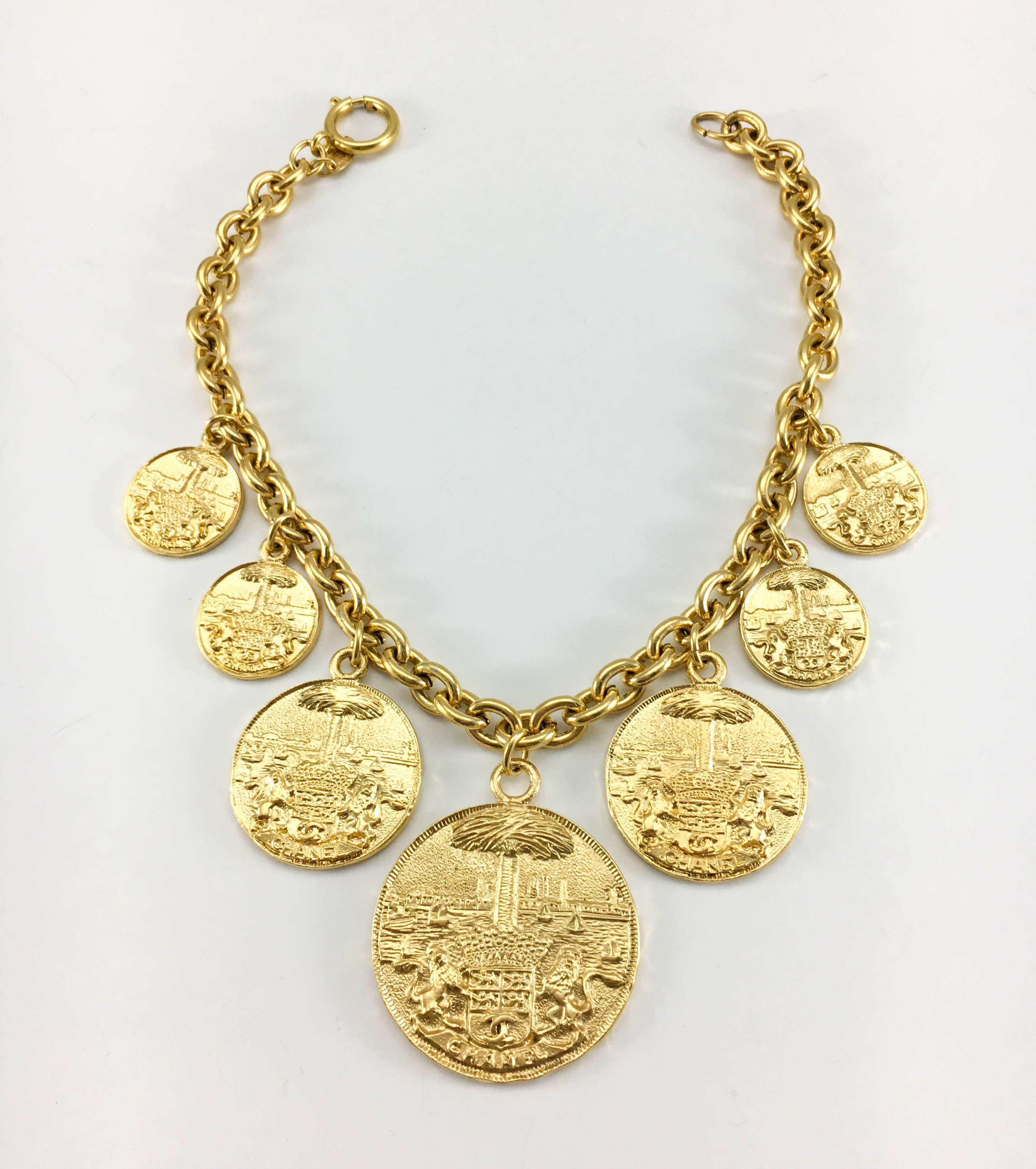 1980's Chanel Medallion Choker Necklace 1