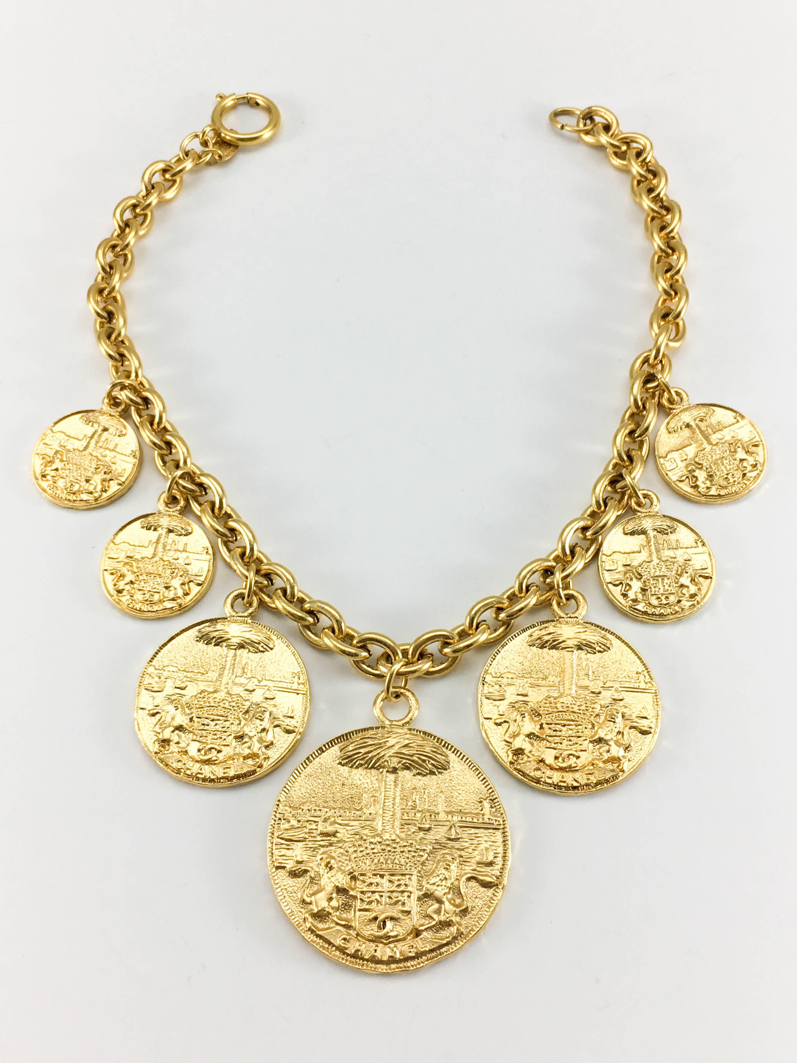 1980's Chanel Medallion Choker Necklace 2
