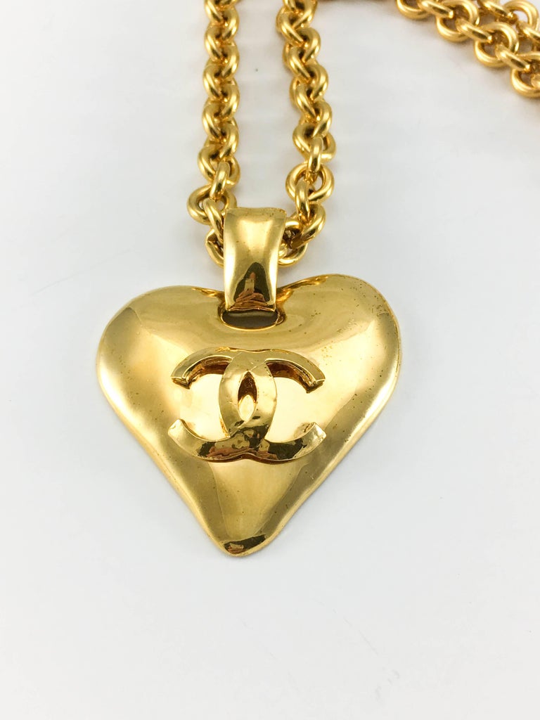 heart chanel necklace vintage