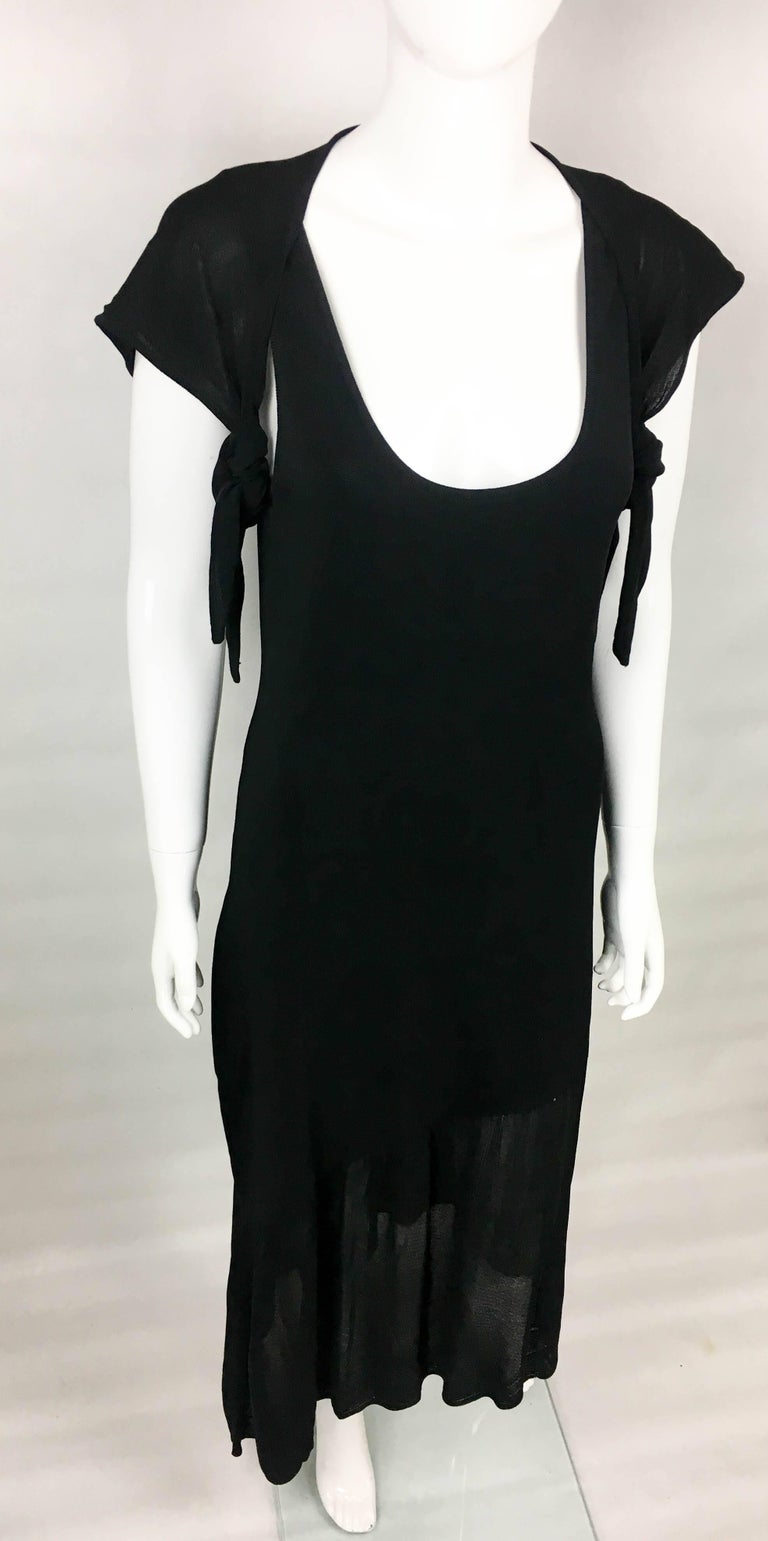 Chanel Asymmetrical Black Dress, 2002 For Sale at 1stDibs