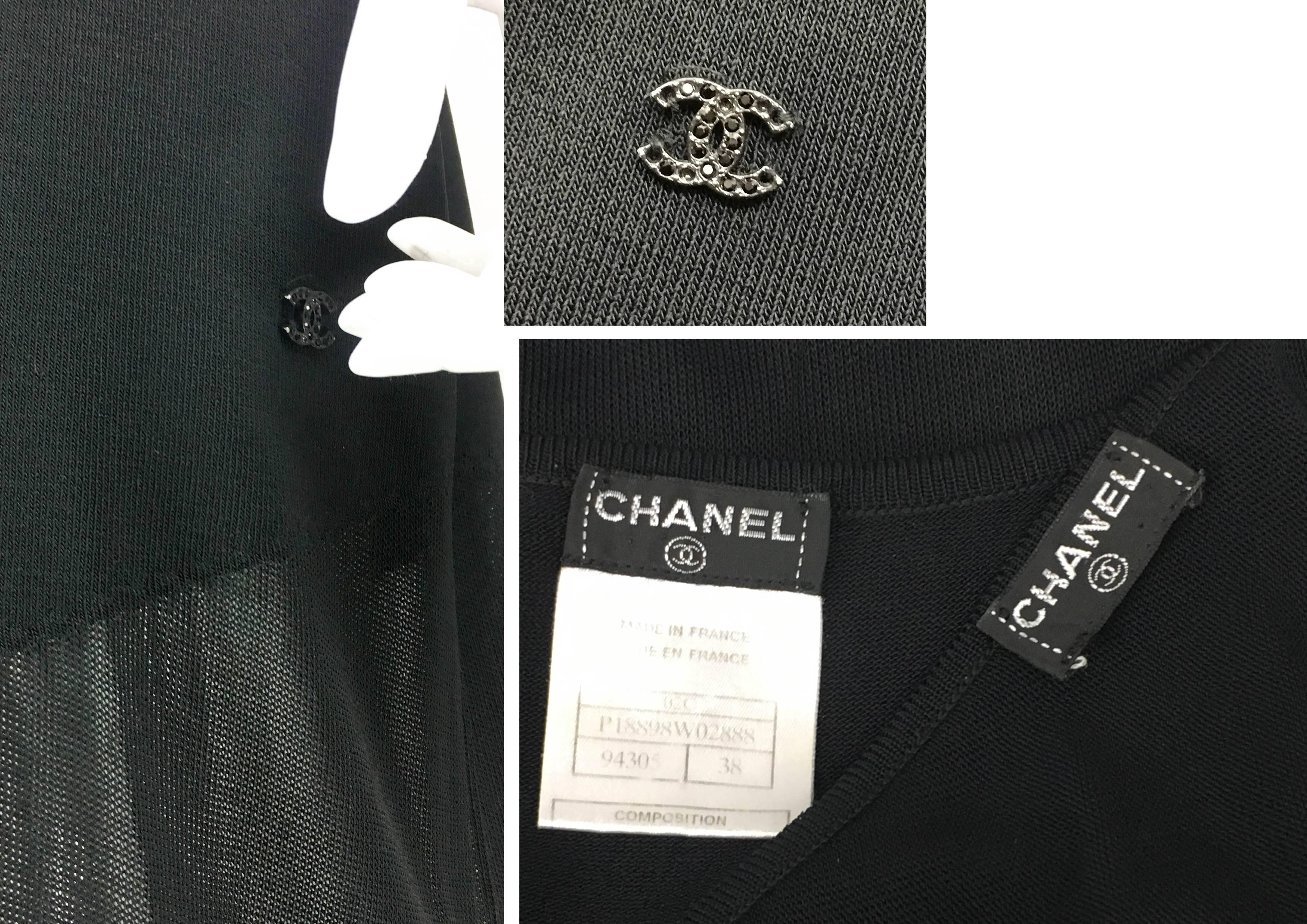 Chanel Asymmetrical Black Dress, 2002  For Sale 6