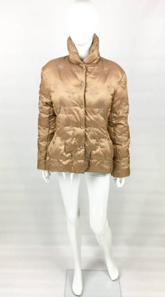 Mugler Bronze Puffer Jacket With Star Motif, 1990s