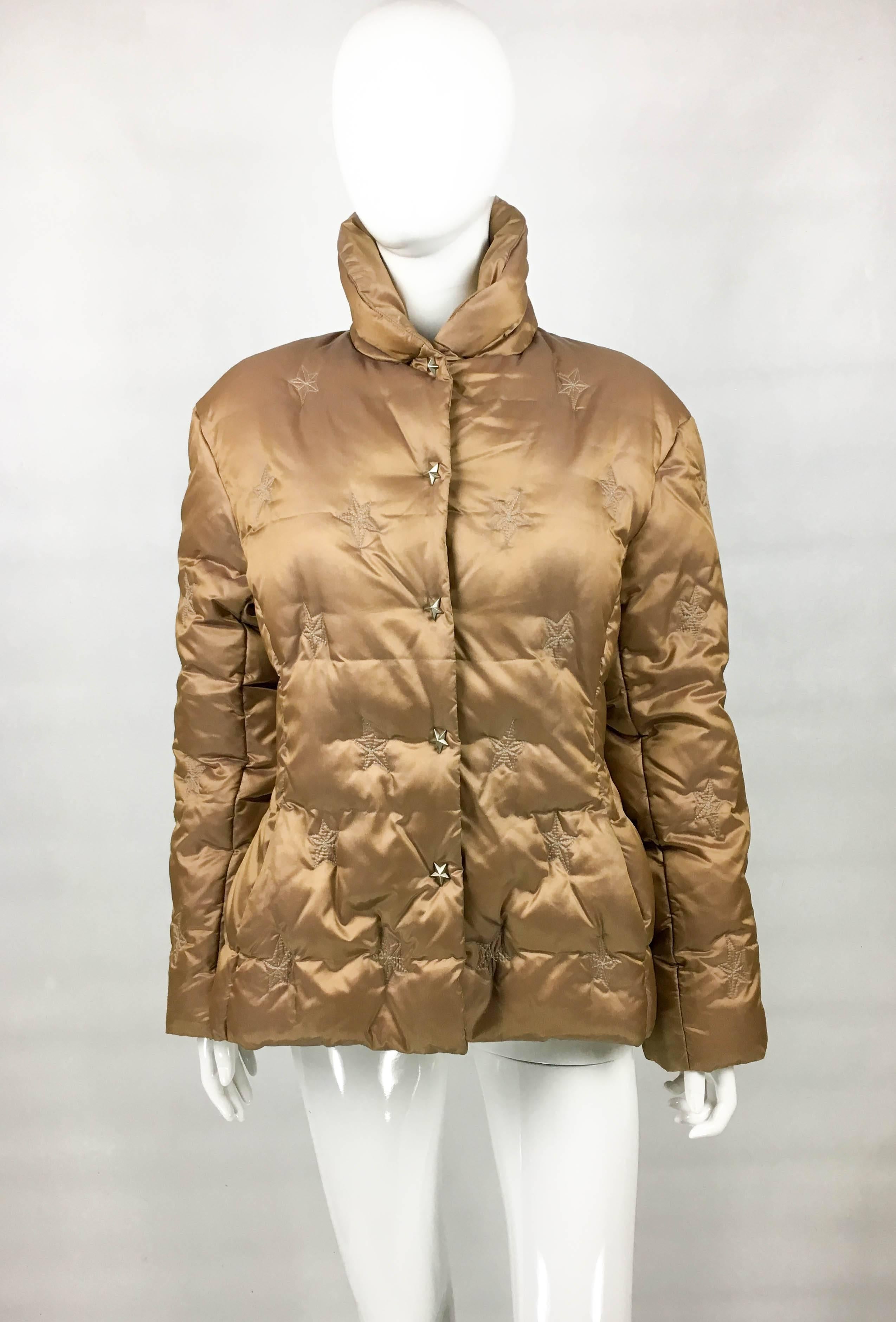 Mugler Bronze Puffer Jacket With Star Motif, 1990s For Sale at 1stDibs ...