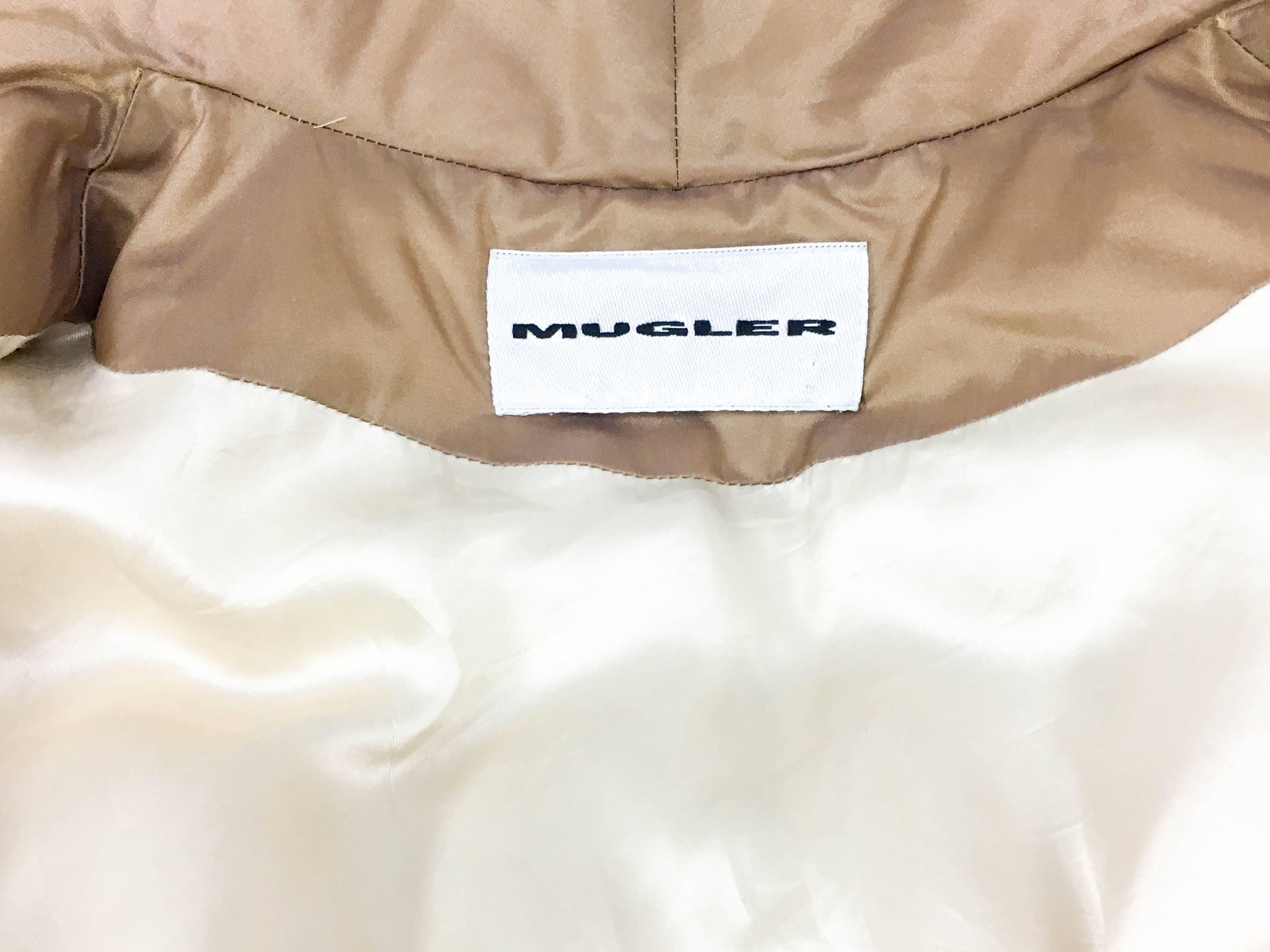 Mugler Bronze Puffer Jacket With Star Motif, 1990s  For Sale 2