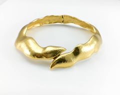 1992 Yves Saint Laurent Runway Look Gold-Plated Snake Necklace