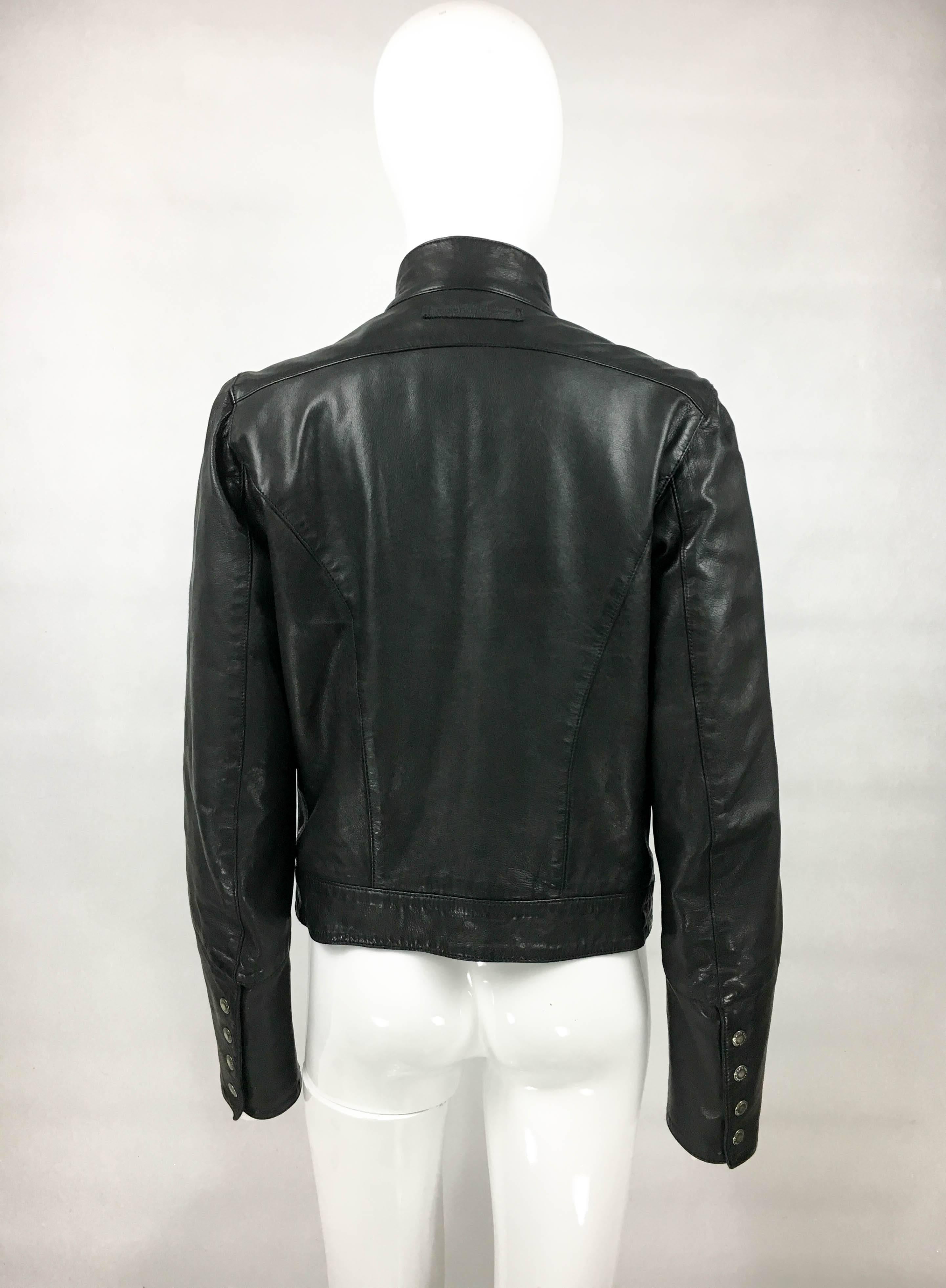 Jean Paul Gaultier Black Leather Biker Jacket 3