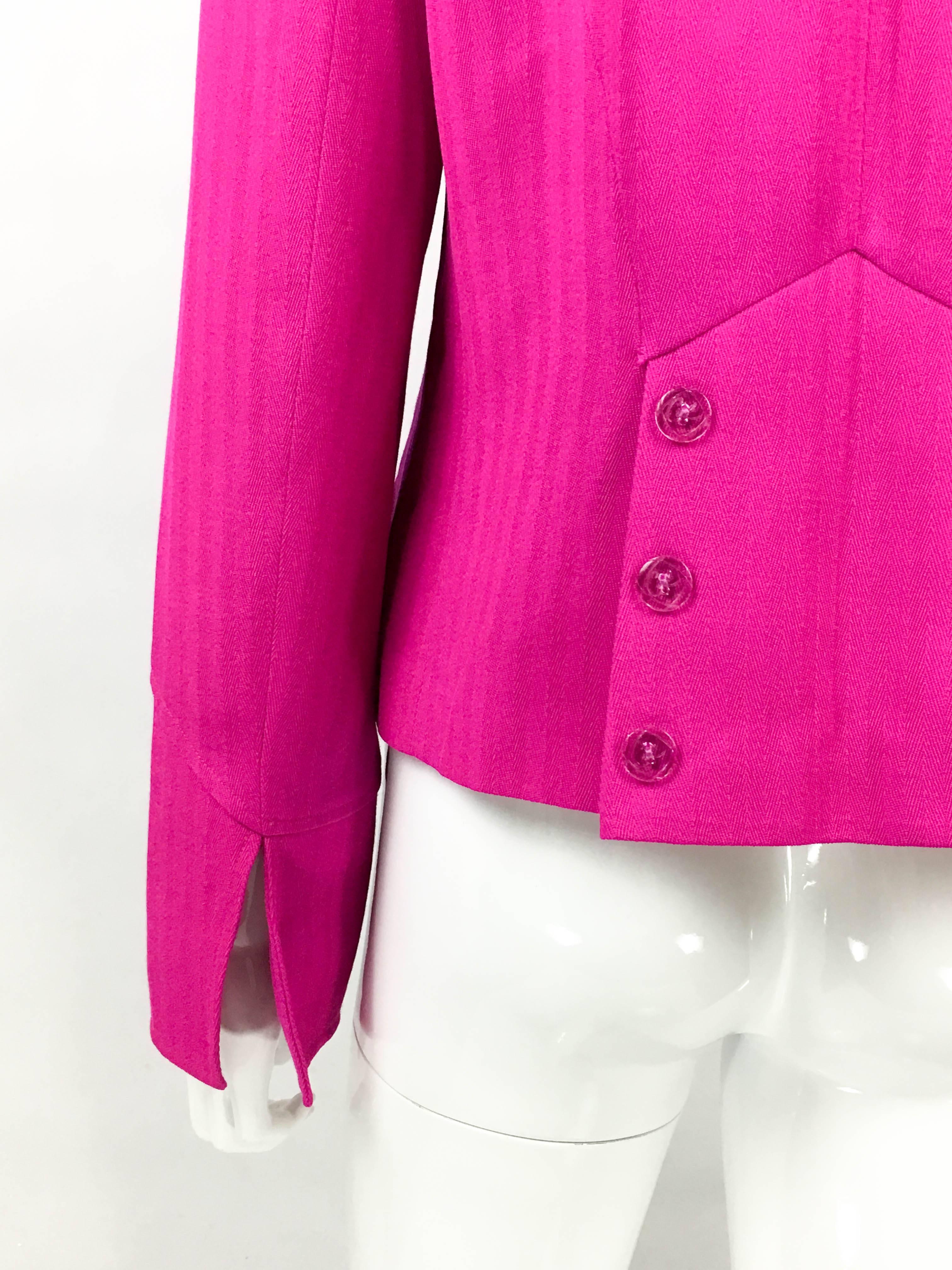 Christian Lacroix Fuchsia Wool Jacket, 1990s  For Sale 4