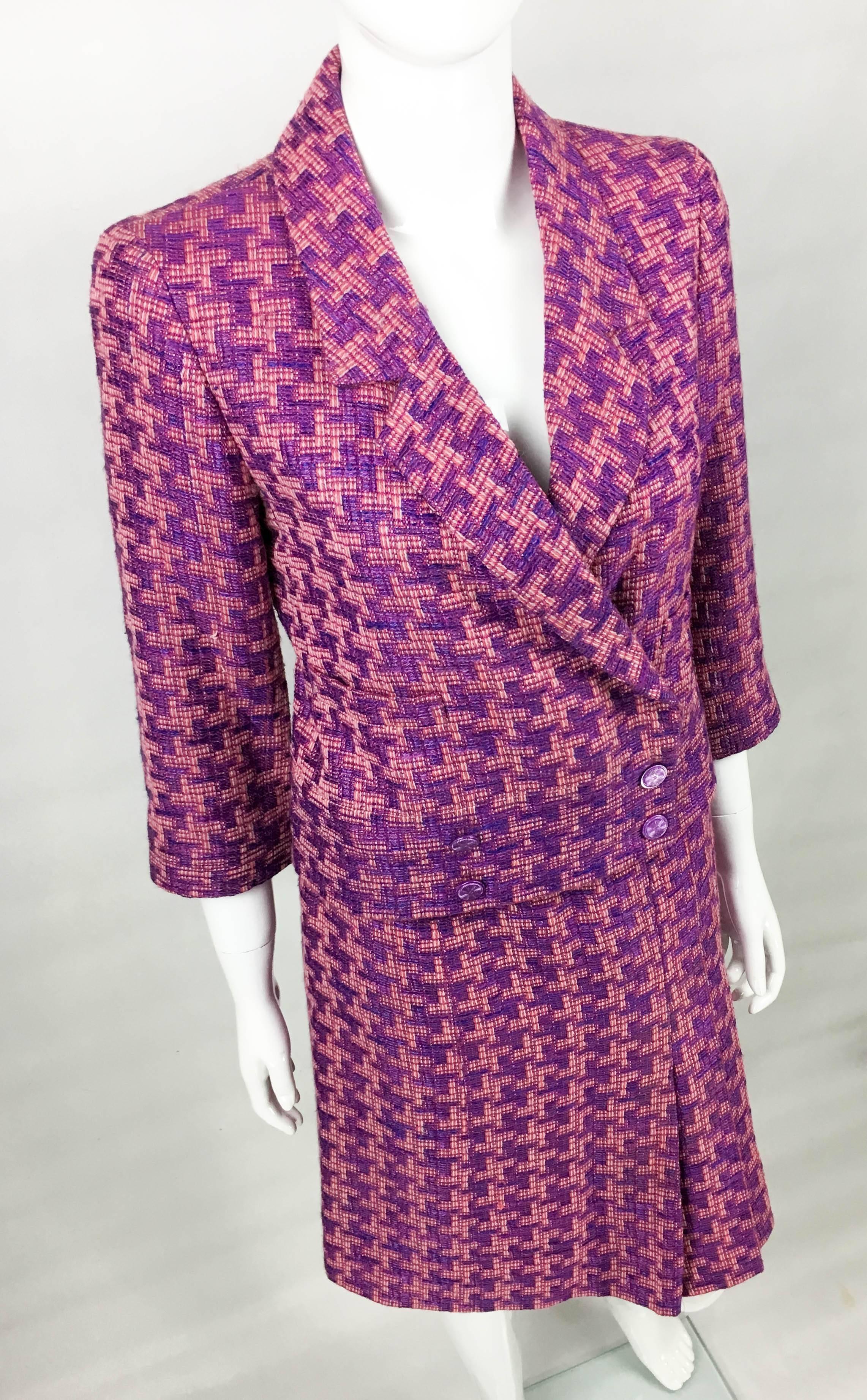 purple chanel suit