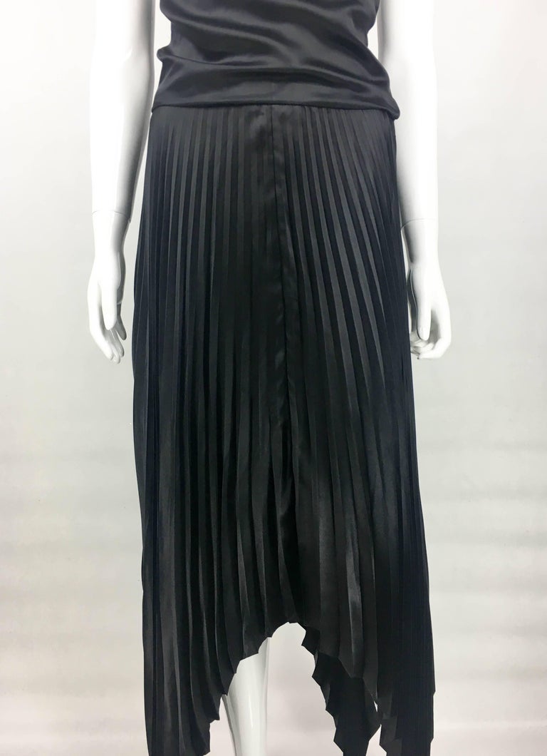 Prettiest Fall 1979 Christian Dior by Marc Bohan Black Silk Lace Net Dress w White  Sequins & Bows