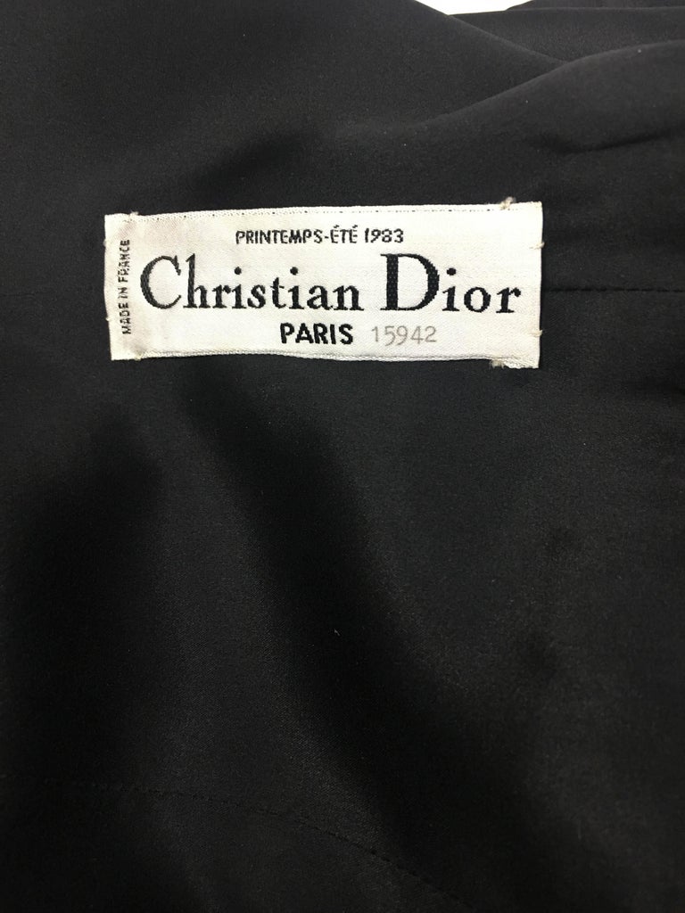 Spring 1980 Christian Dior by Marc Bohan Haute Couture Silk Chiffon 'Feather' Dress