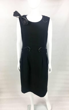 Chanel Runway Look Black Dress With Buttoned Details and Bow, 2006
