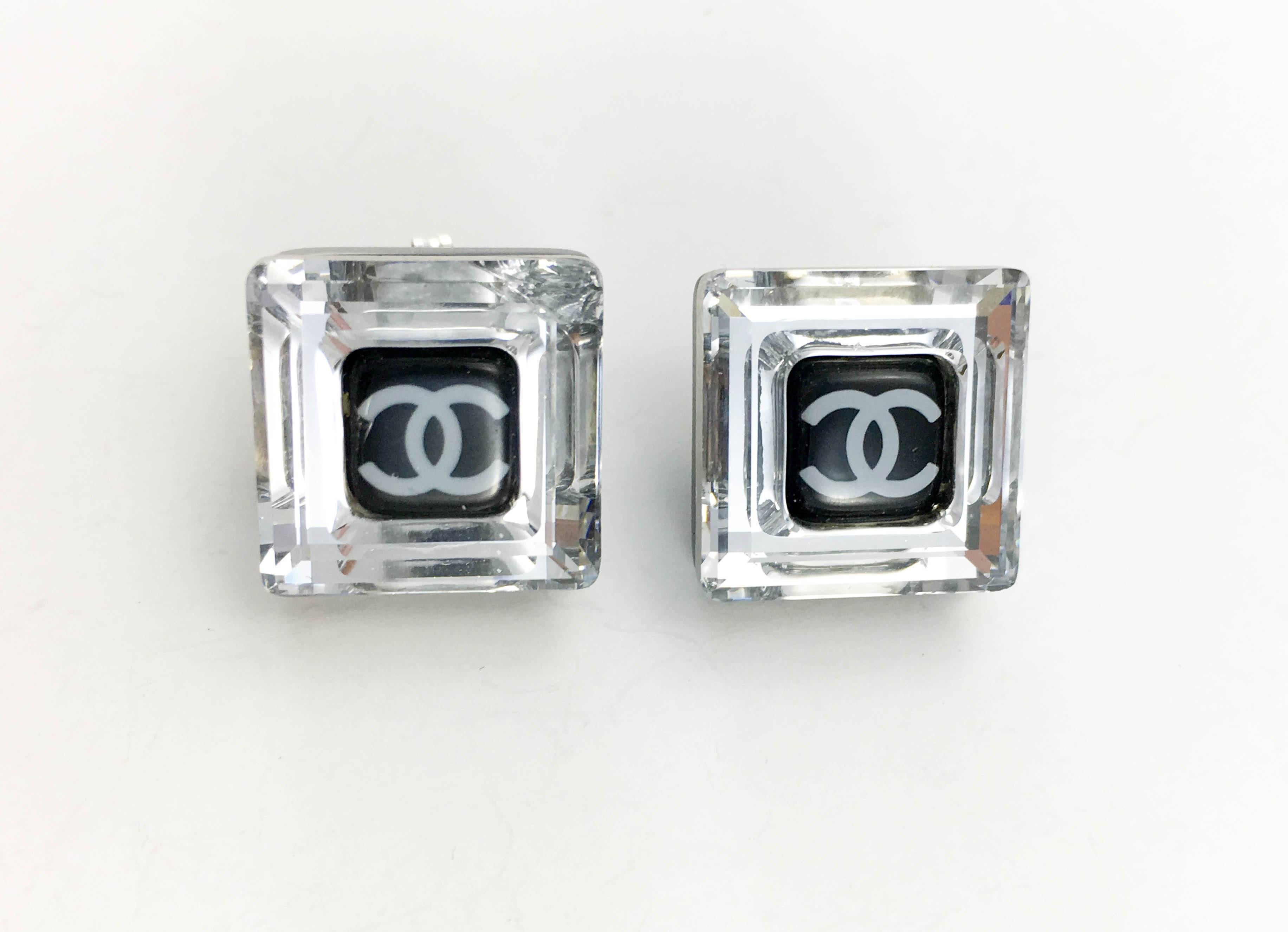 Chanel Square Logo Post Earrings, 2005   1