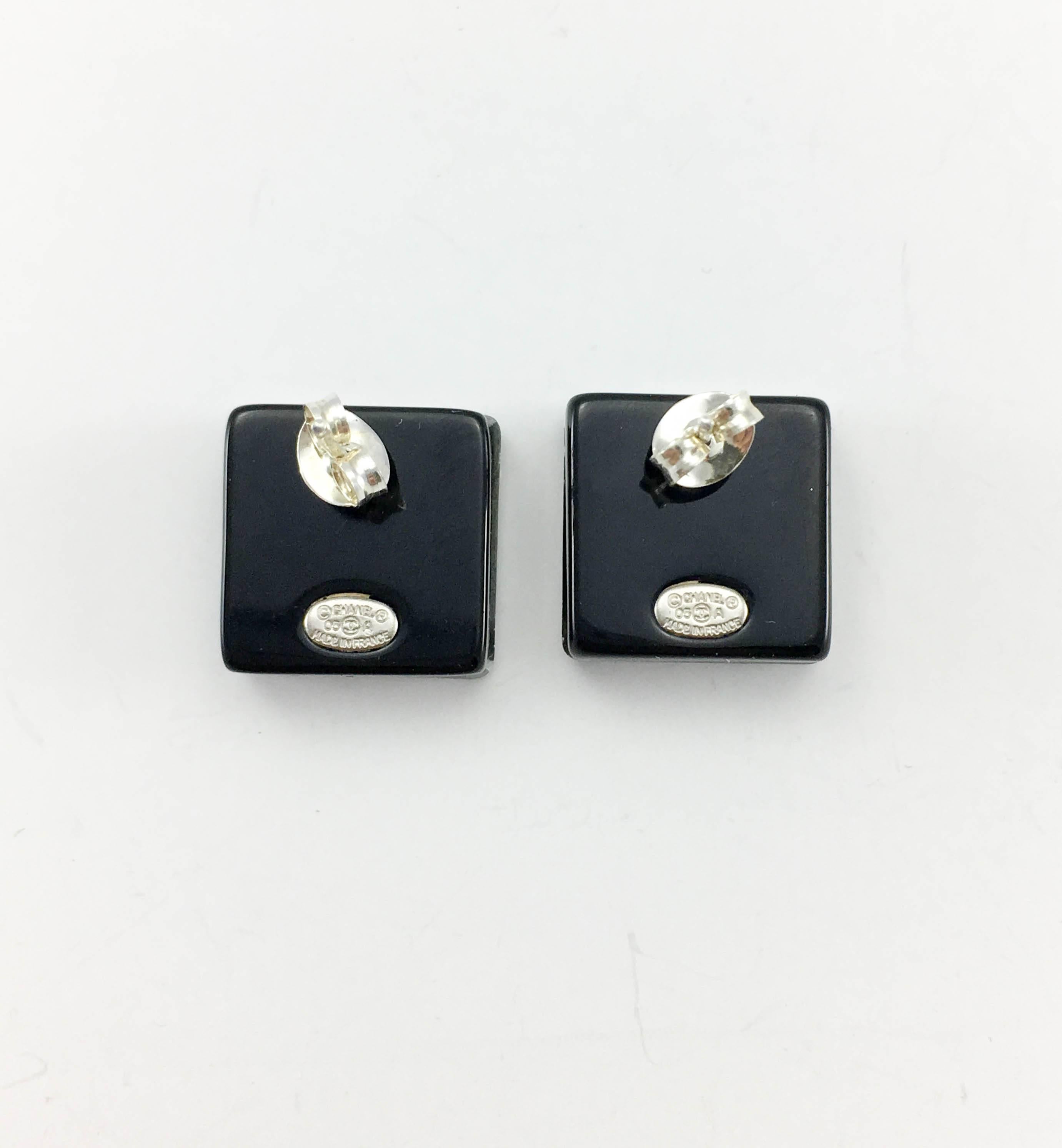 Chanel Square Logo Post Earrings, 2005   3