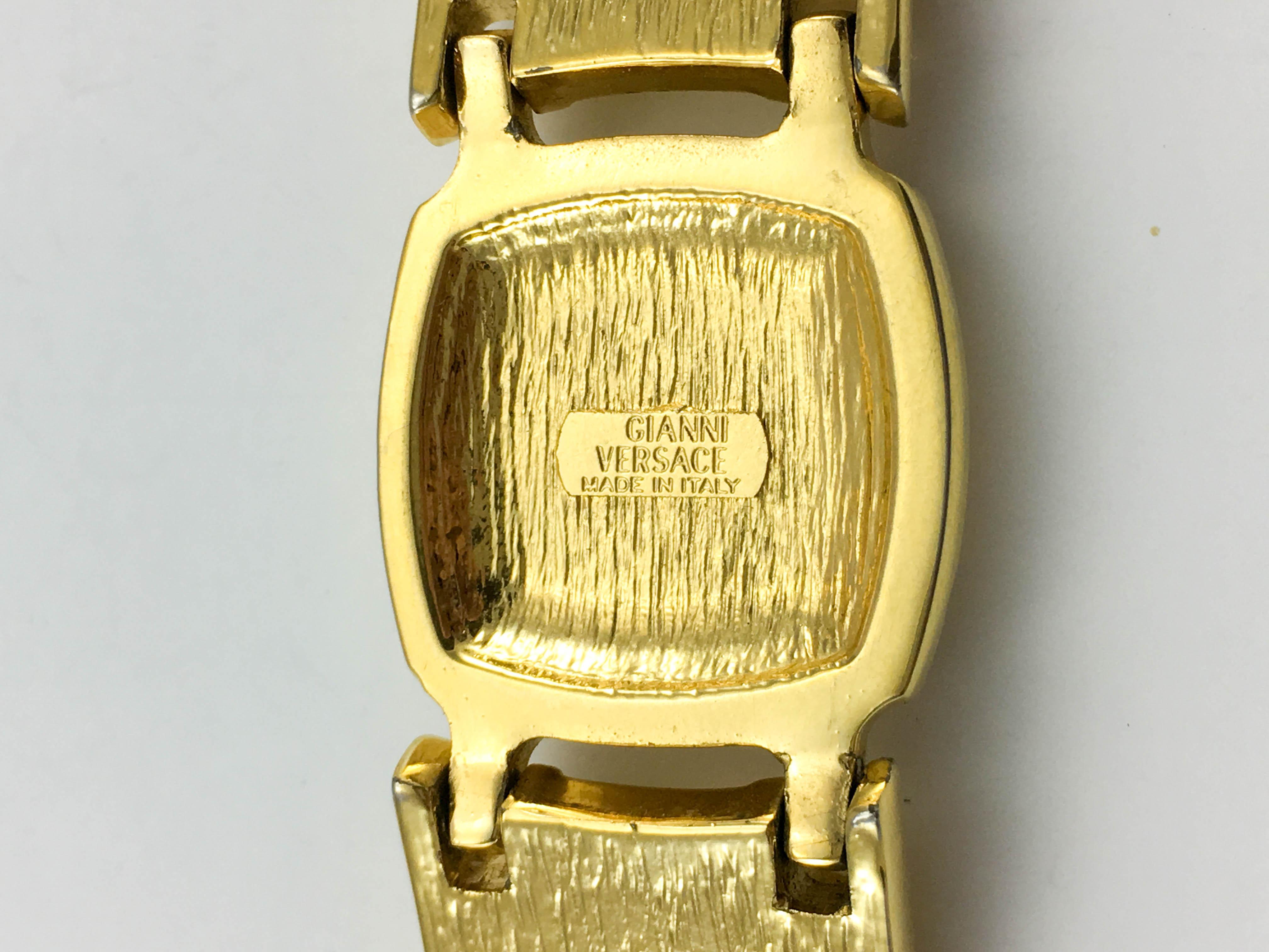 1990's Gianni Versace Gold-Plated Medusa Head Bracelet For Sale 5