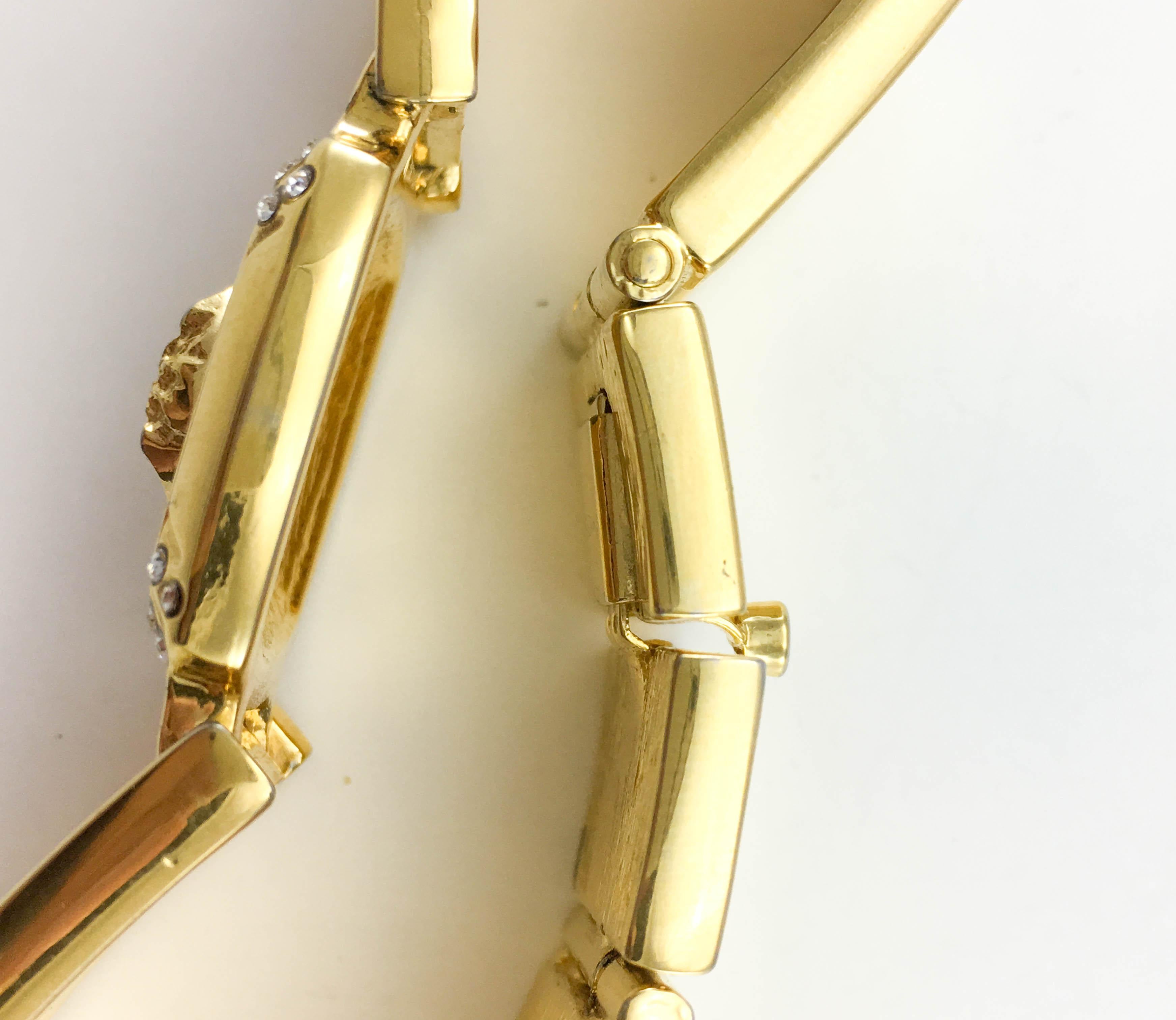 1990's Gianni Versace Gold-Plated Medusa Head Bracelet For Sale 3