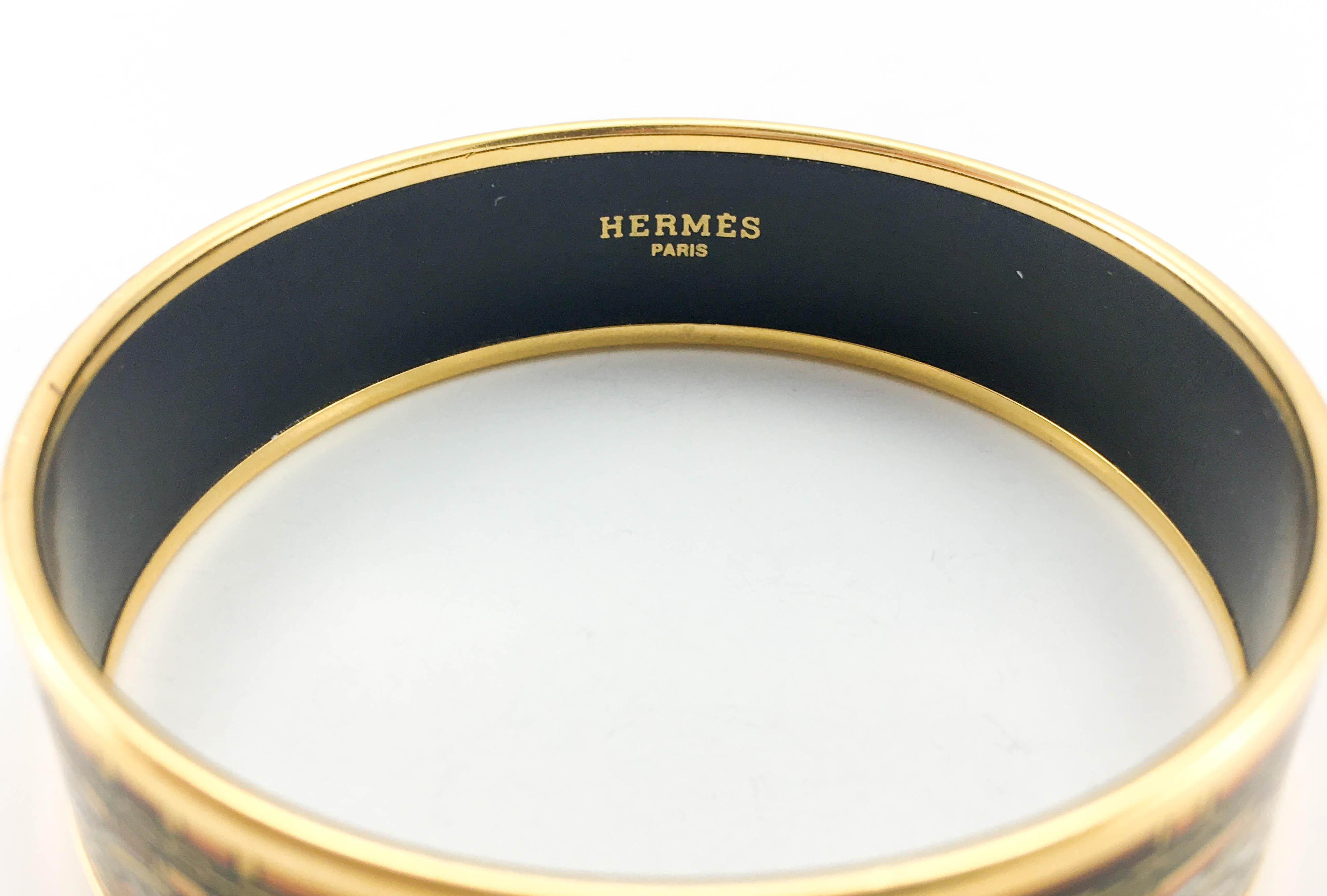 Hermes 'Sewing Kit' Enamel Bangle For Sale 5