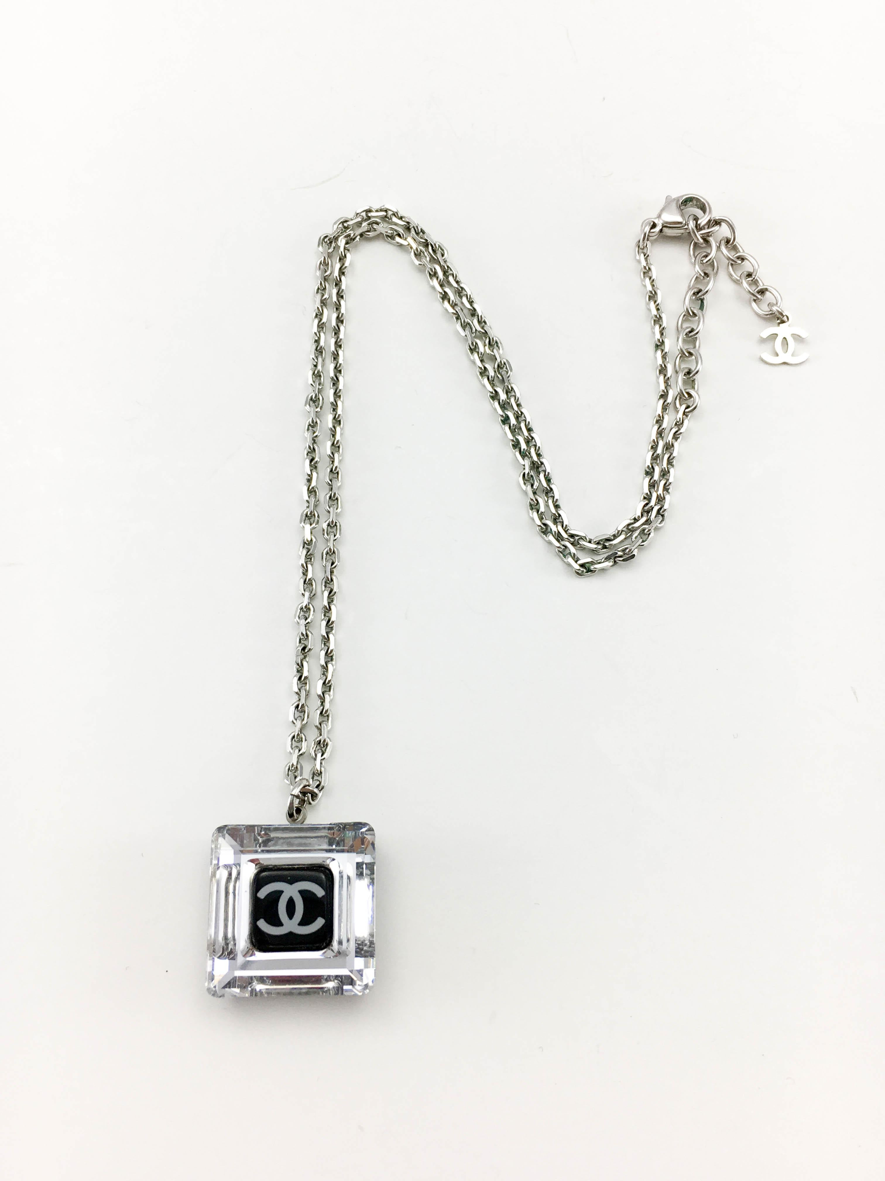 Chanel Square Logo Pendant Necklace - 2005 In Excellent Condition In London, Chelsea